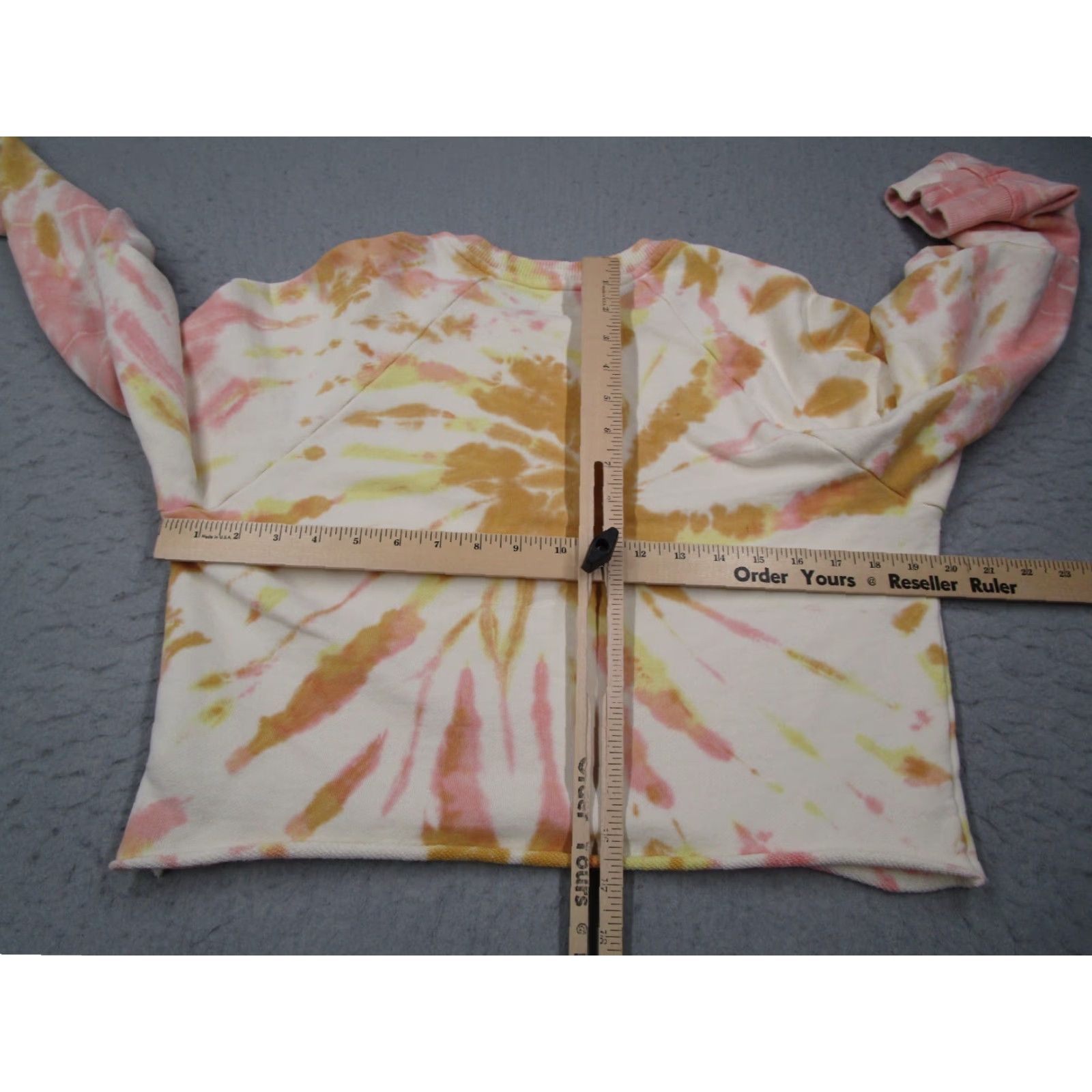 MOTHER Vintage Mother Women’s Yellow Tie Dye Sweatshirt XS Pullover Crew Neck All Seasons Casual Size XS / US 0-2 / IT 36-38 - 6 Thumbnail