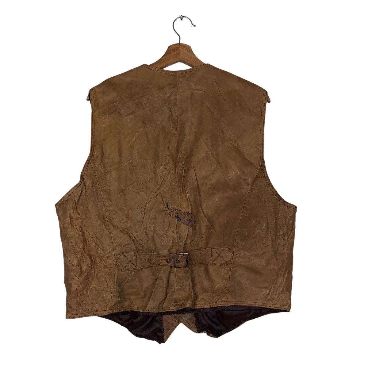Genuine Leather 📌Vintage Genuine Leather Vest Biker Vera Pelle Size US M / EU 48-50 / 2 - 9 Thumbnail