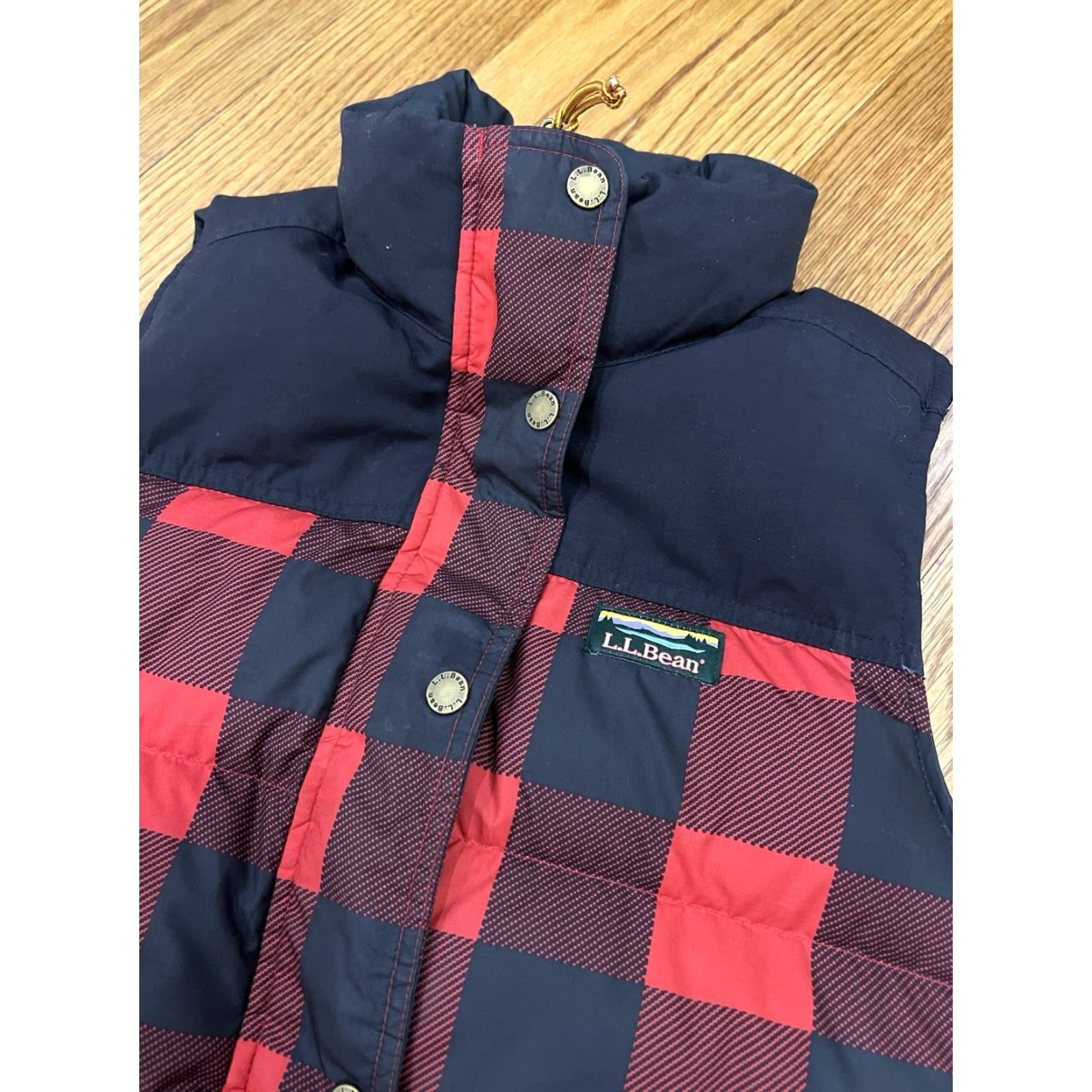 Vintage L.L. Bean Mountain Classic Down Vest Women’s Size XS Red Buffalo Plaid Size XS / US 0-2 / IT 36-38 - 2 Thumbnail