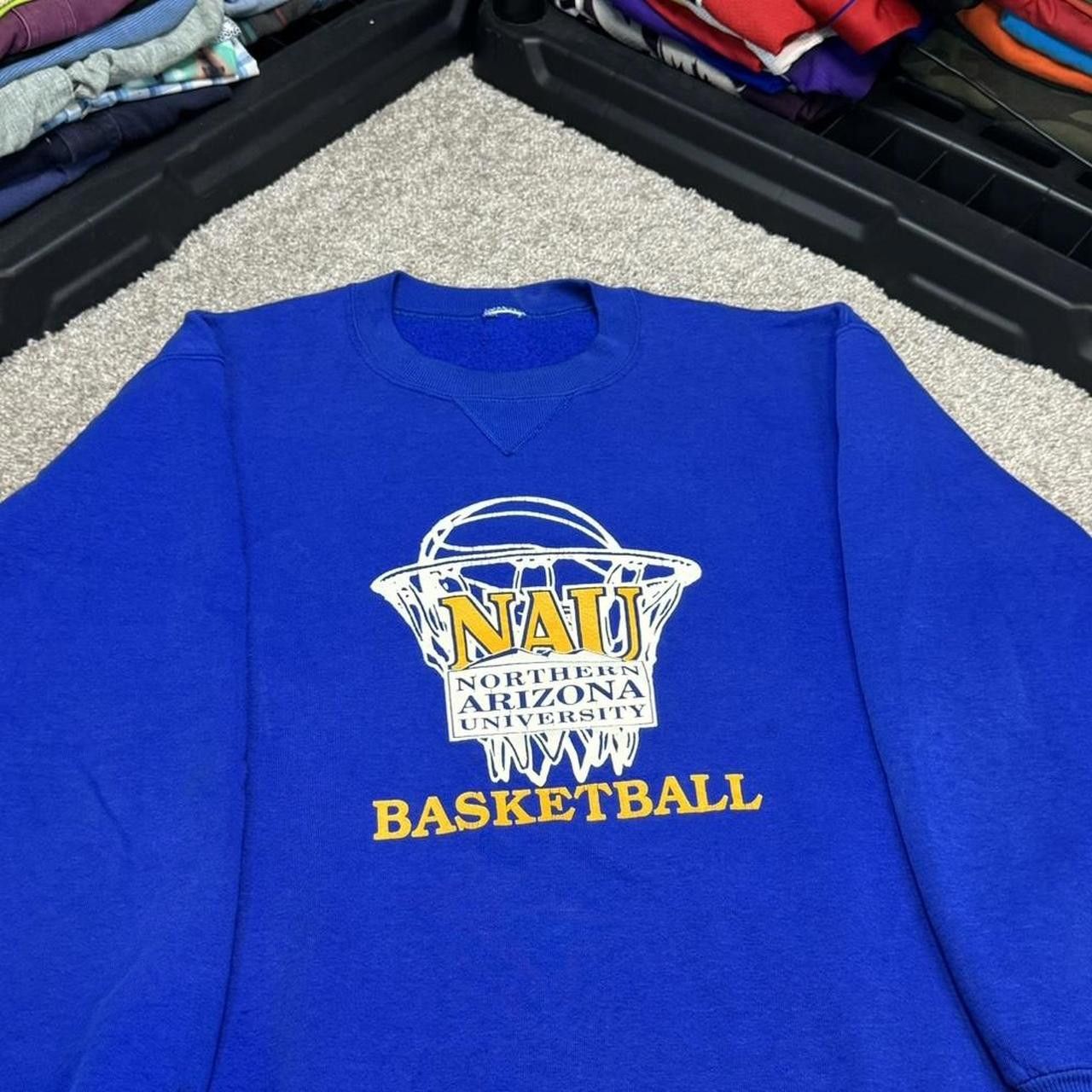 Jerzees × Vintage VTG 80s NAU Basketball Crewneck Sweatshirt Size US L / EU 52-54 / 3 - 3 Thumbnail