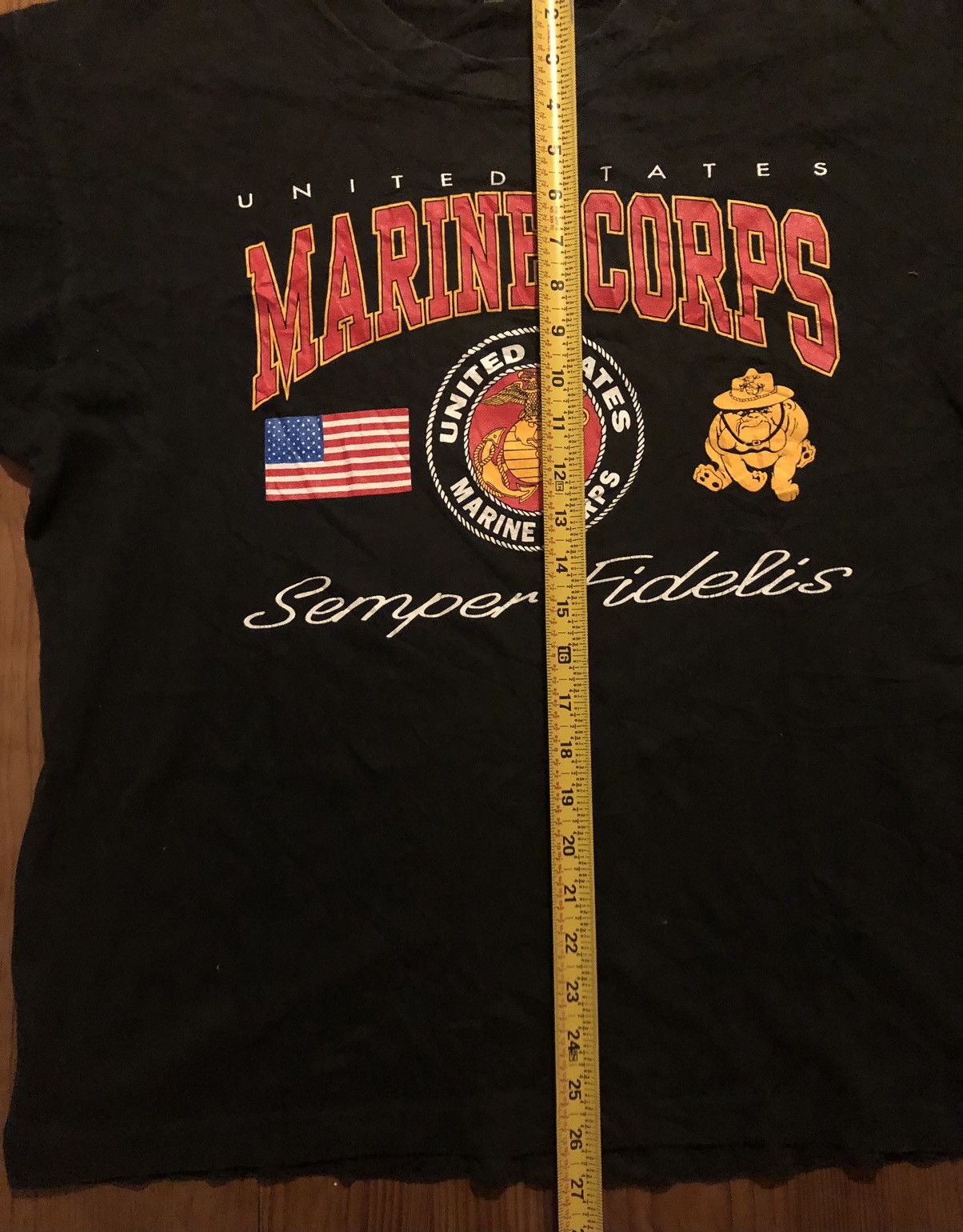 Vintage Vintage 90s United States Marine Corp T Shirt S/L Size US L / EU 52-54 / 3 - 6 Thumbnail