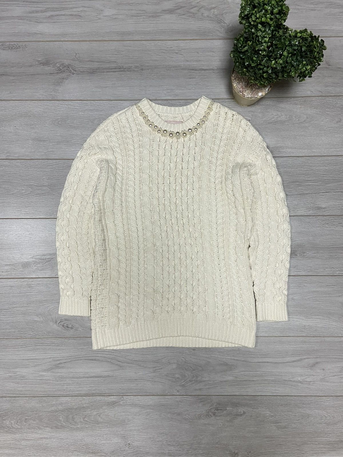 Simone Rocha Simone Rocha x H&M oversize knitted sweater pearls unisex Size US M / EU 48-50 / 2 - 7 Thumbnail