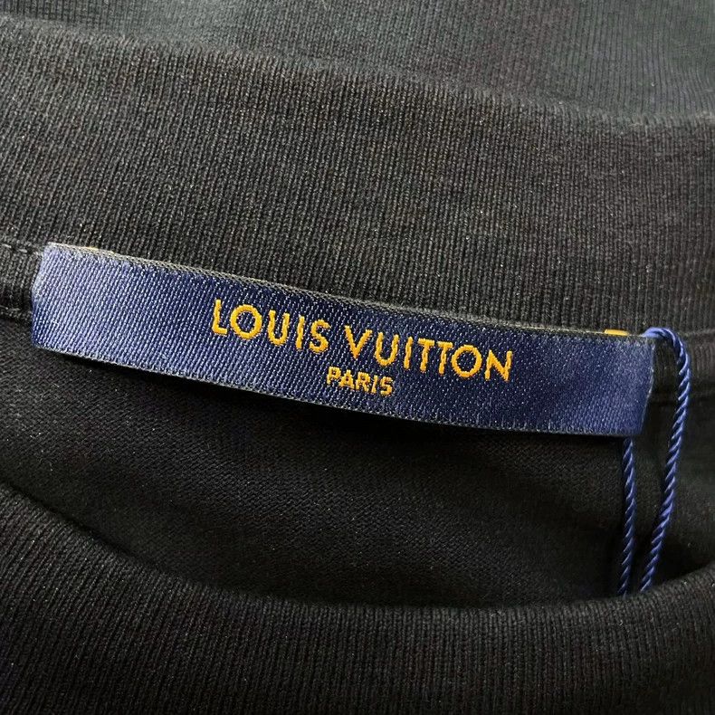 Louis Vuitton 24 new black full print gradient short sleeve