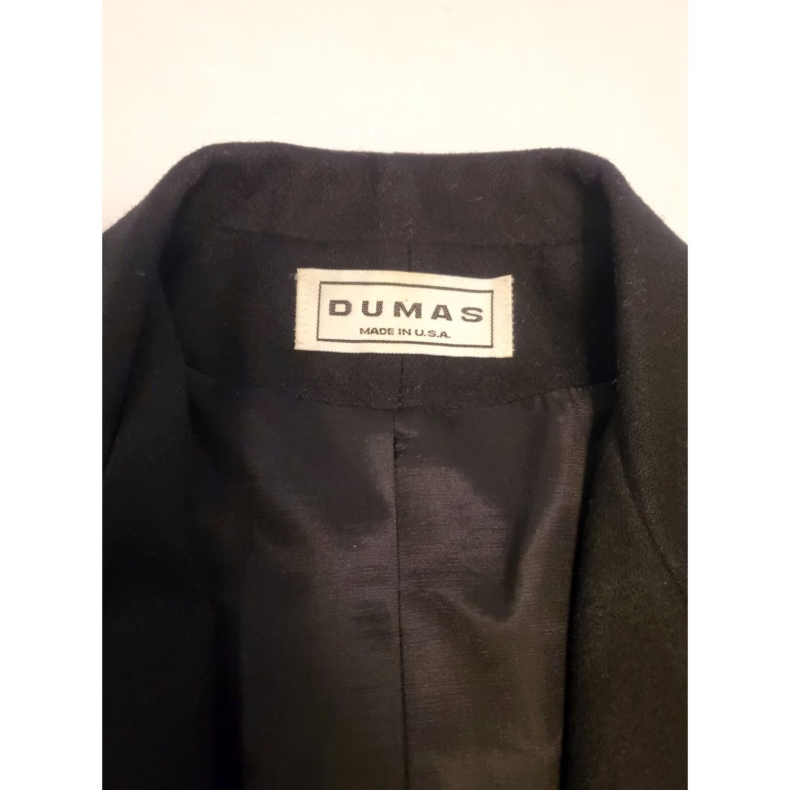 Vintage VINTAGE Dumas Black Wool Blazer Jacket Size 6 Business Career Womens Made in USA Size M / US 6-8 / IT 42-44 - 3 Thumbnail
