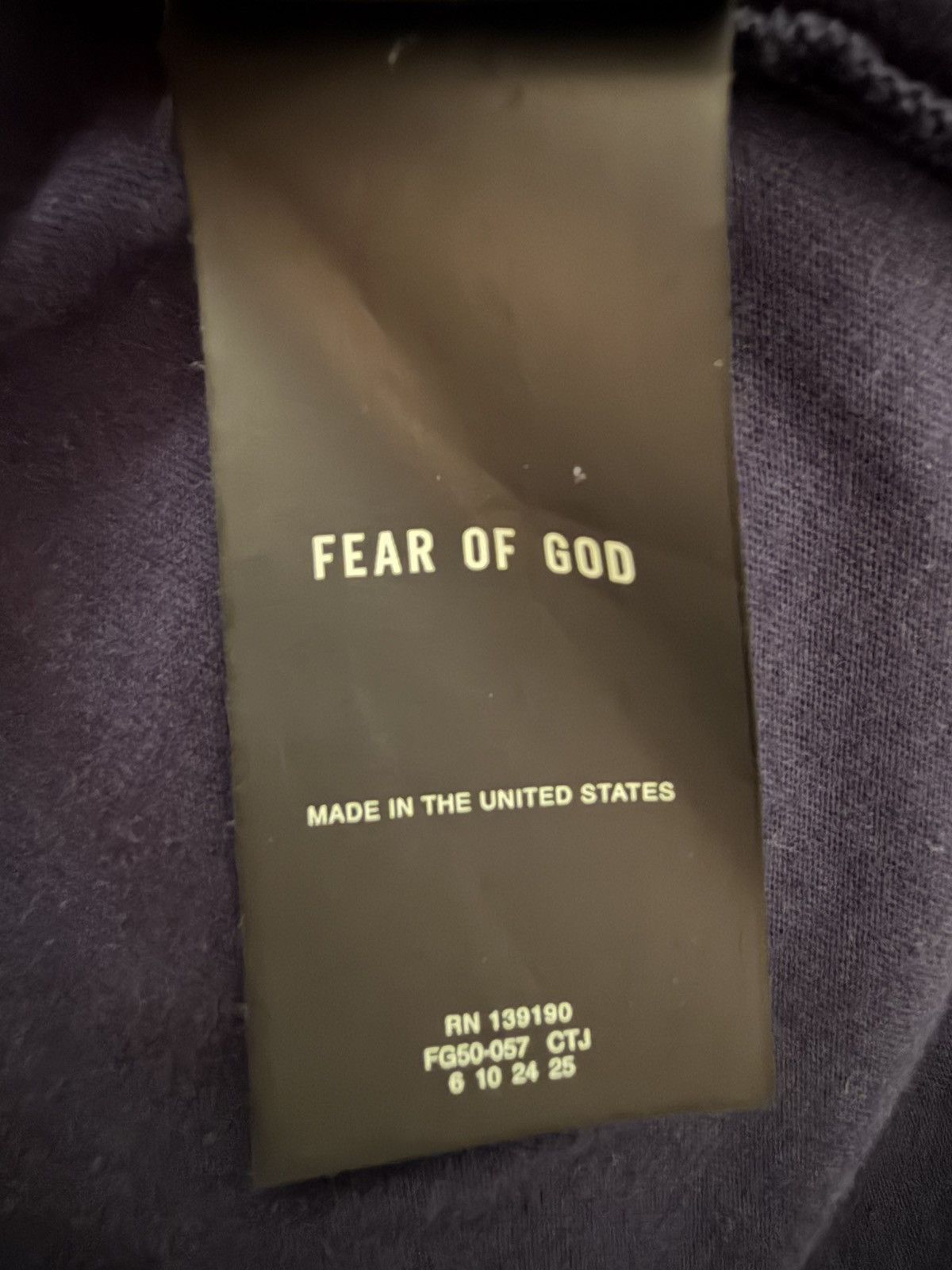 Fear of God Navy t shirt Size US M / EU 48-50 / 2 - 7 Thumbnail
