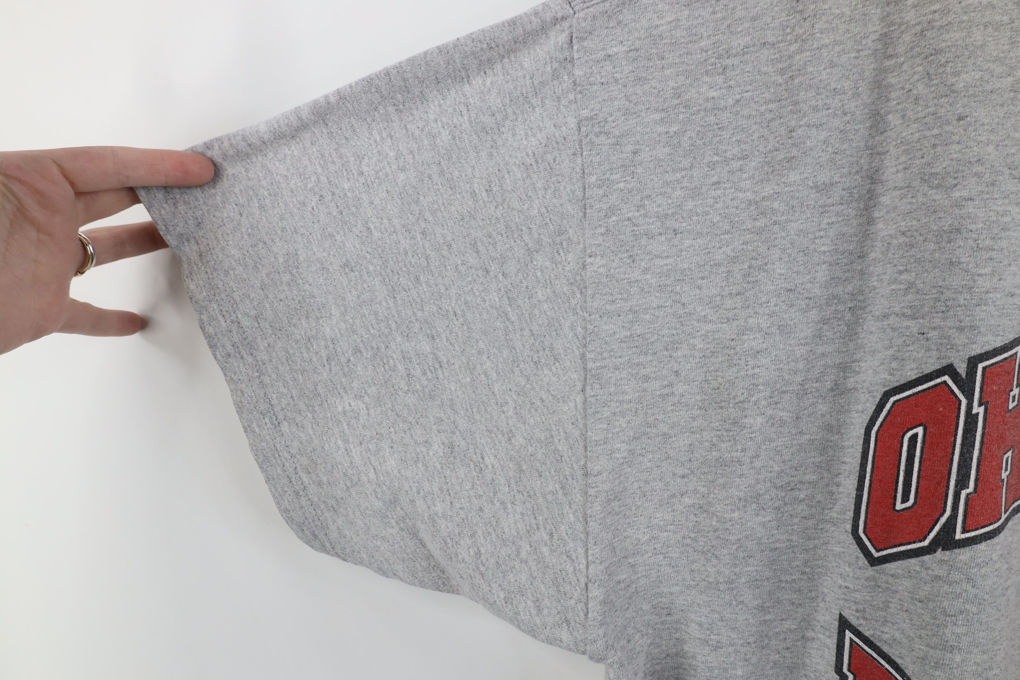Vintage Vintage 90s State University Football T-Shirt Heather Gray Size US XL / EU 56 / 4 - 5 Thumbnail