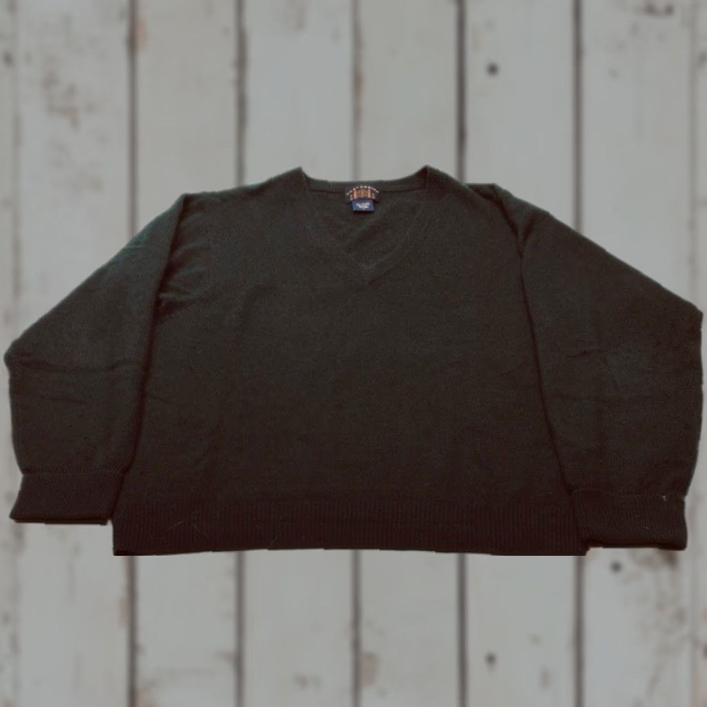 Vintage VINTAGE Northbriar 100% Cashmere V-Neck Sweater Men’s Large Green Pullover 7988 Size US L / EU 52-54 / 3 - 1 Thumbnail