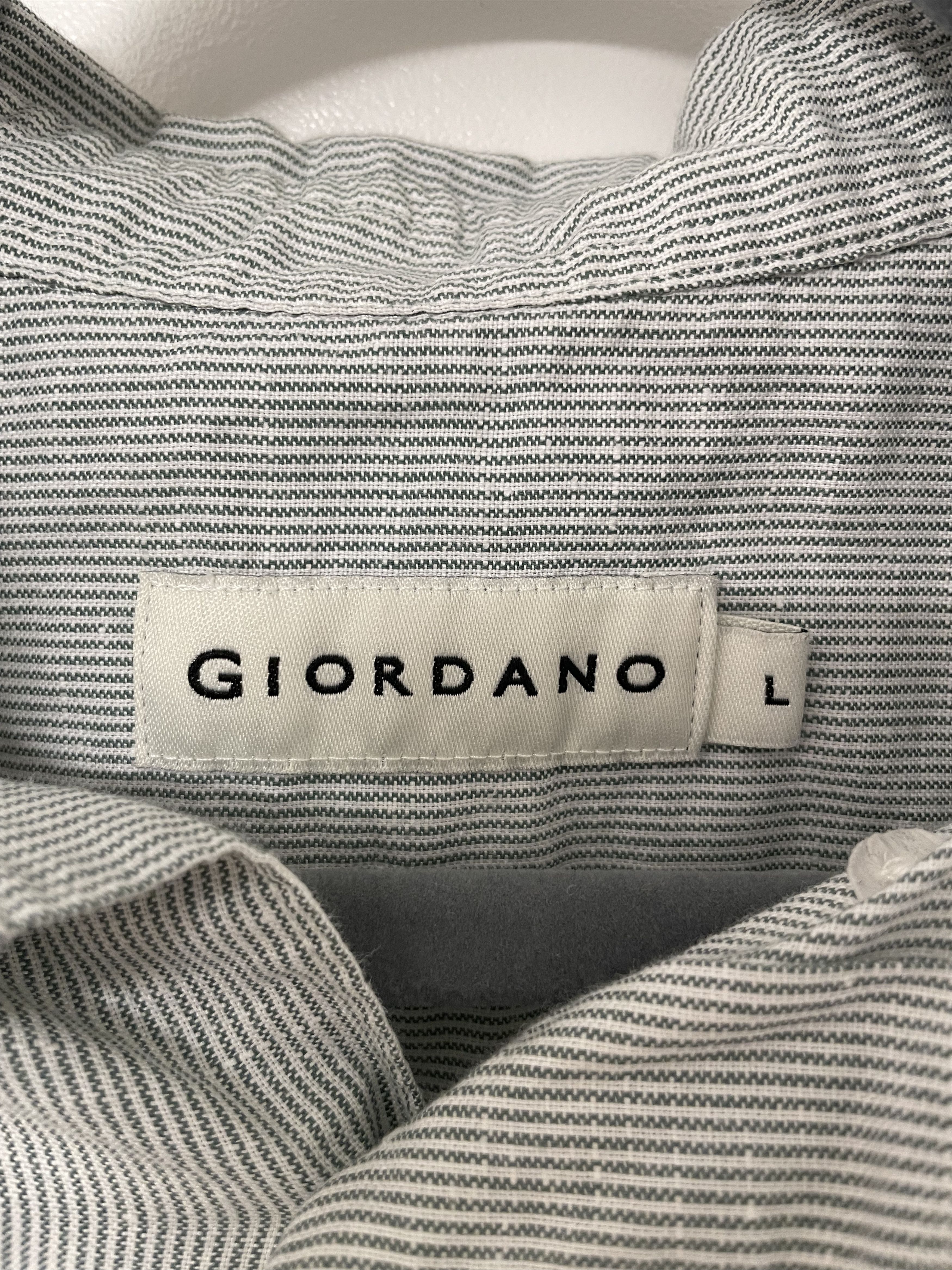 Giordano Giordano Button Up Blue Striped Shirt Size US L / EU 52-54 / 3 - 3 Thumbnail