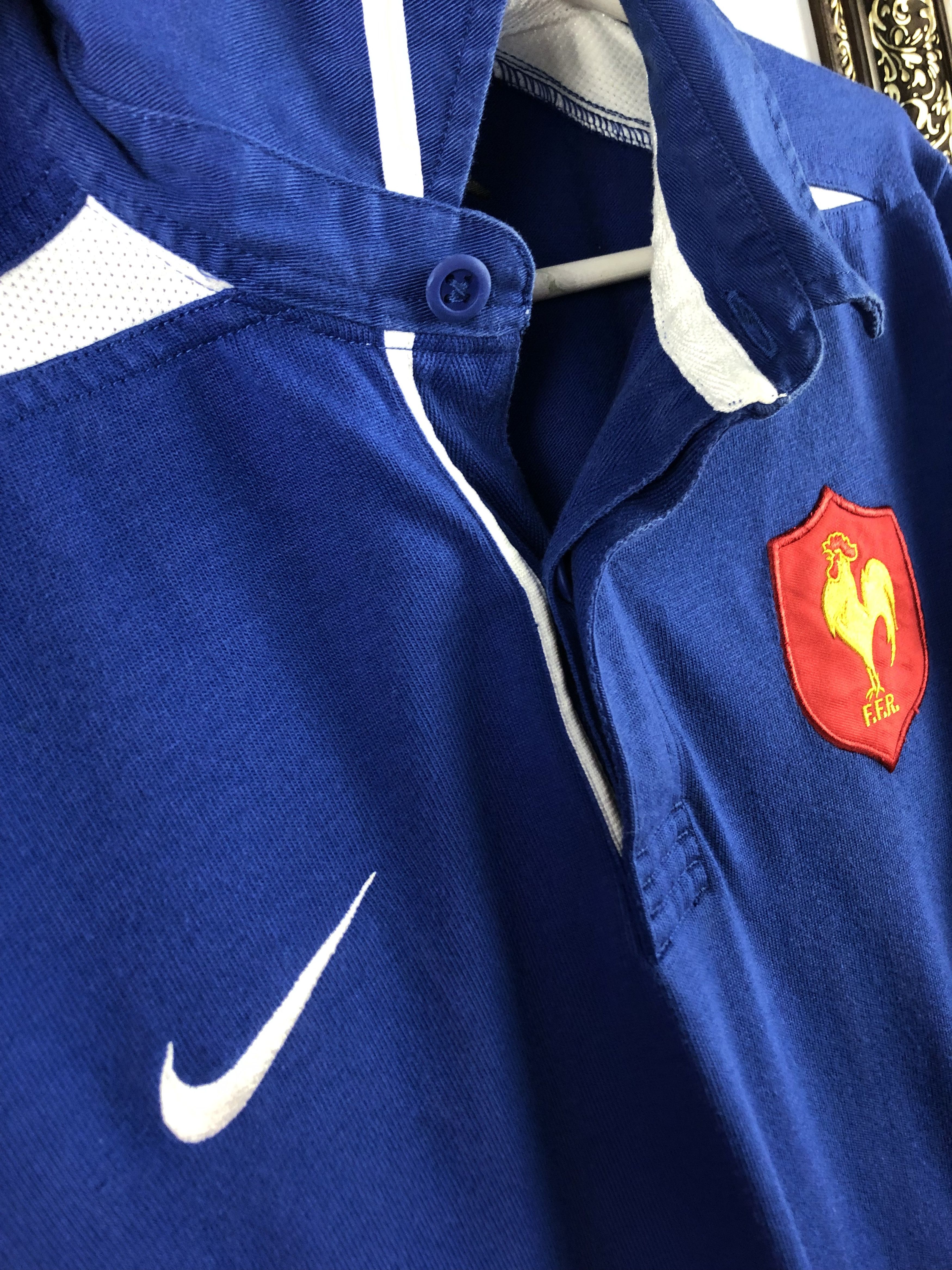 Nike Vintage Nike France Rugby Union Jersey Long Sleeve Shirt Size US S / EU 44-46 / 1 - 7 Thumbnail