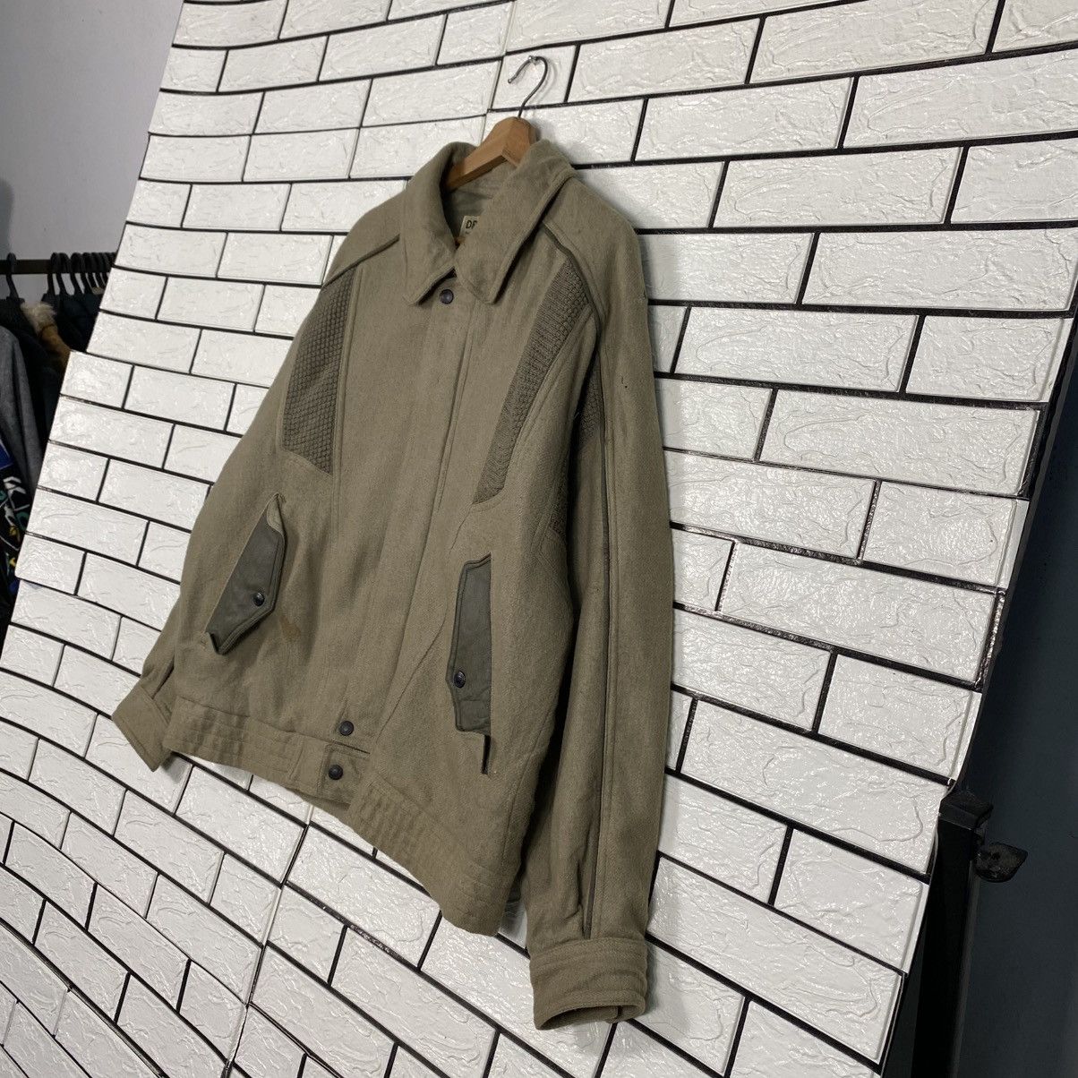 Japanese Brand Vintage Wool Bomber Jacket Drigo Japan Issey Miyake Size US L / EU 52-54 / 3 - 3 Thumbnail