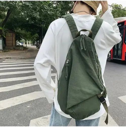 VIBE Fashion Canvas Backpack Bag Vintage Size ONE SIZE - 4 Thumbnail