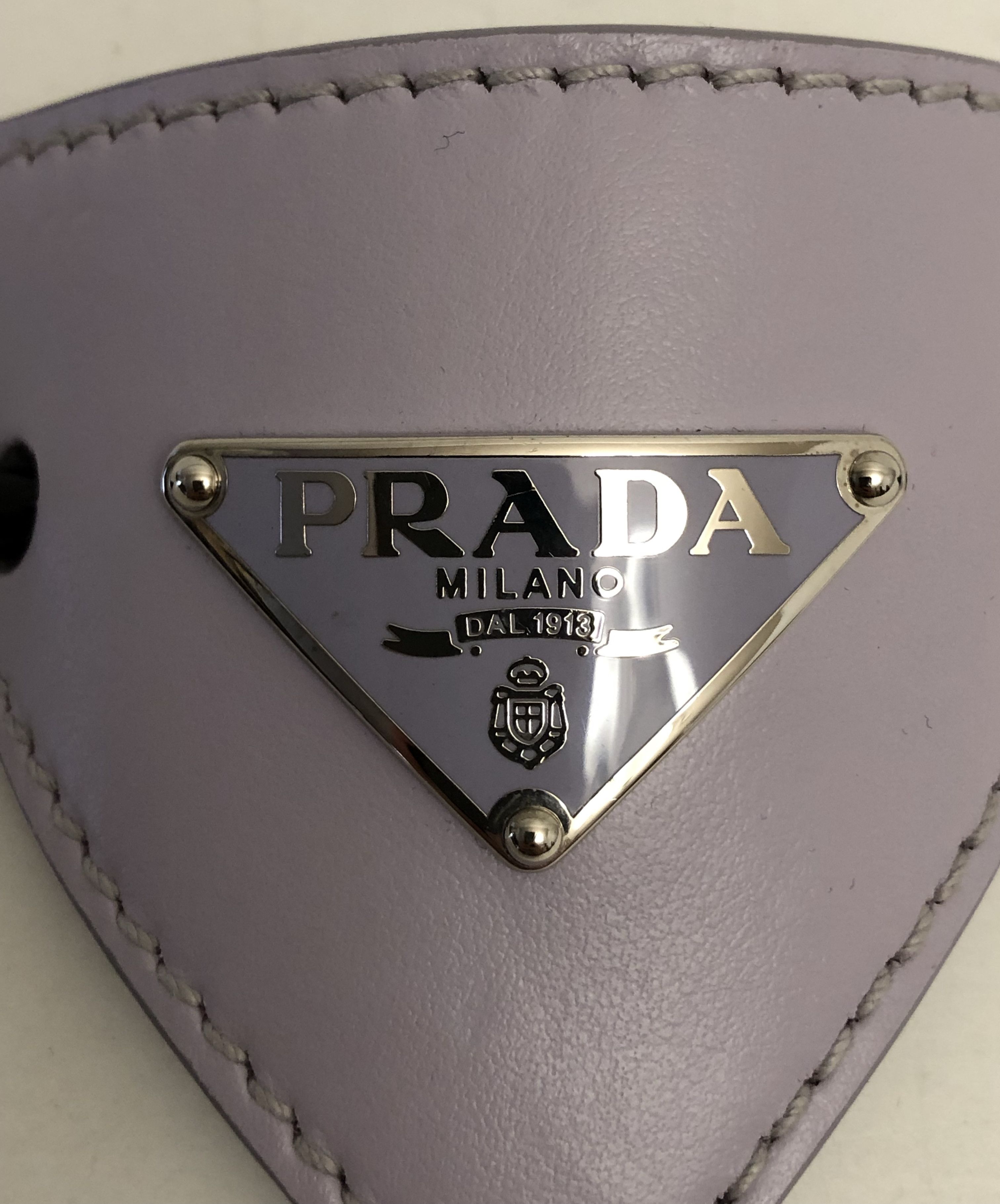 Prada Prada Purple Lilac Leather Hair Clip Size ONE SIZE - 3 Thumbnail