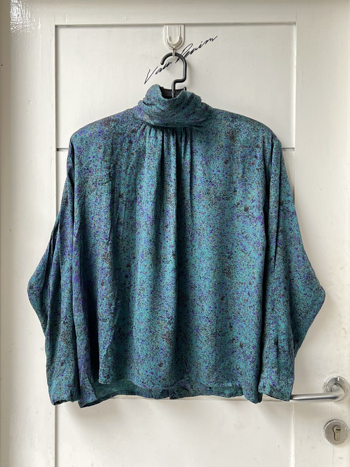 Lanvin LANVIN Paris Green Motive Blouse Size M / US 6-8 / IT 42-44 - 8 Thumbnail