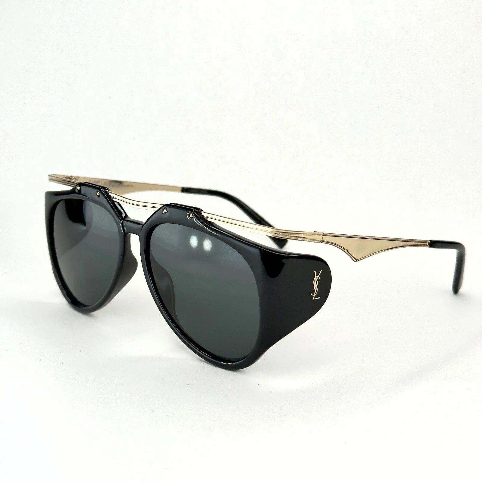 Yves Saint Laurent SAINT LAURENT AMELIA SL M137 SL137 Gold Fashion Sunglass 001 Size ONE SIZE - 9 Thumbnail
