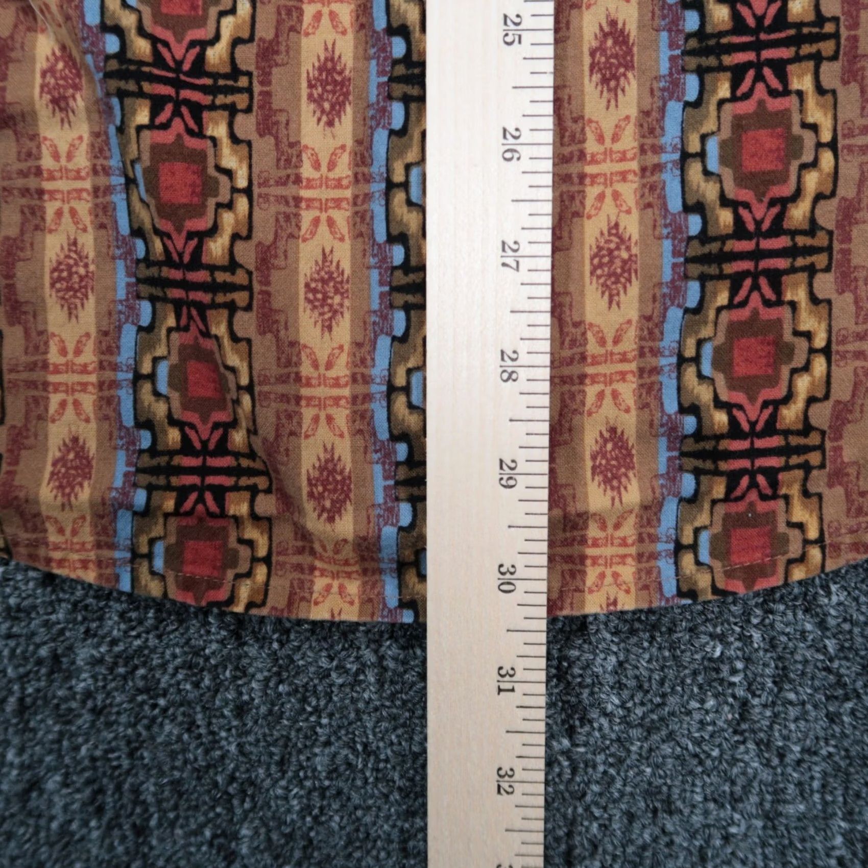 Wrangler VINTAGE Wrangler Shirt Mens L Brown Red Pearl Snap Southwestern Aztec Long Sleeve Size US L / EU 52-54 / 3 - 6 Thumbnail
