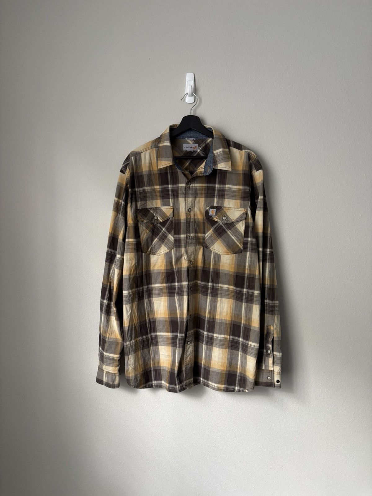 Carhartt Vintage Carhartt Button Up Longsleeve Shirt Size US XL / EU 56 / 4 - 1 Thumbnail