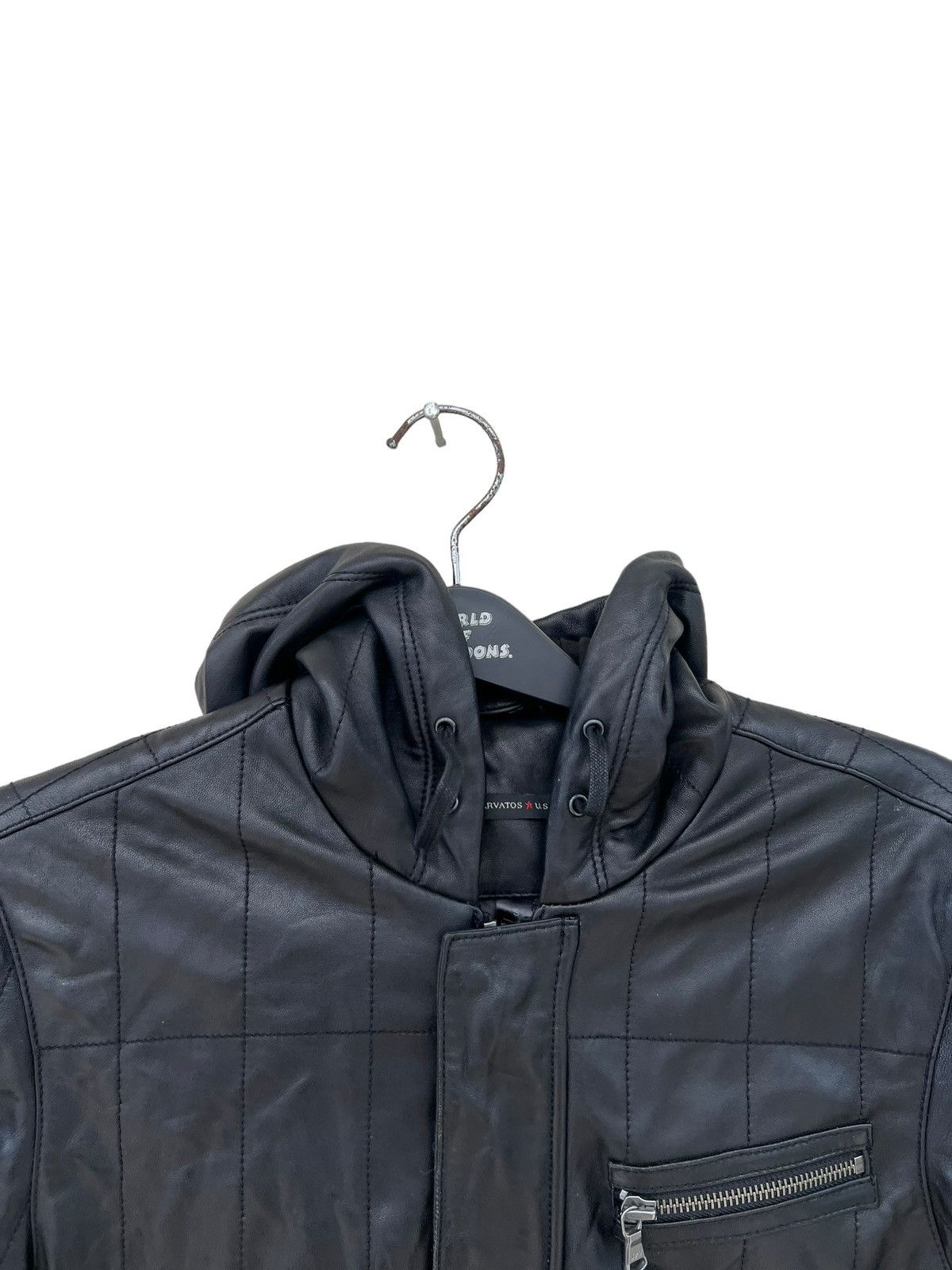 John Varvatos FA/14 John Varvatos Black Sheep Skin Leather Jacket Hoodie Size US S / EU 44-46 / 1 - 7 Thumbnail