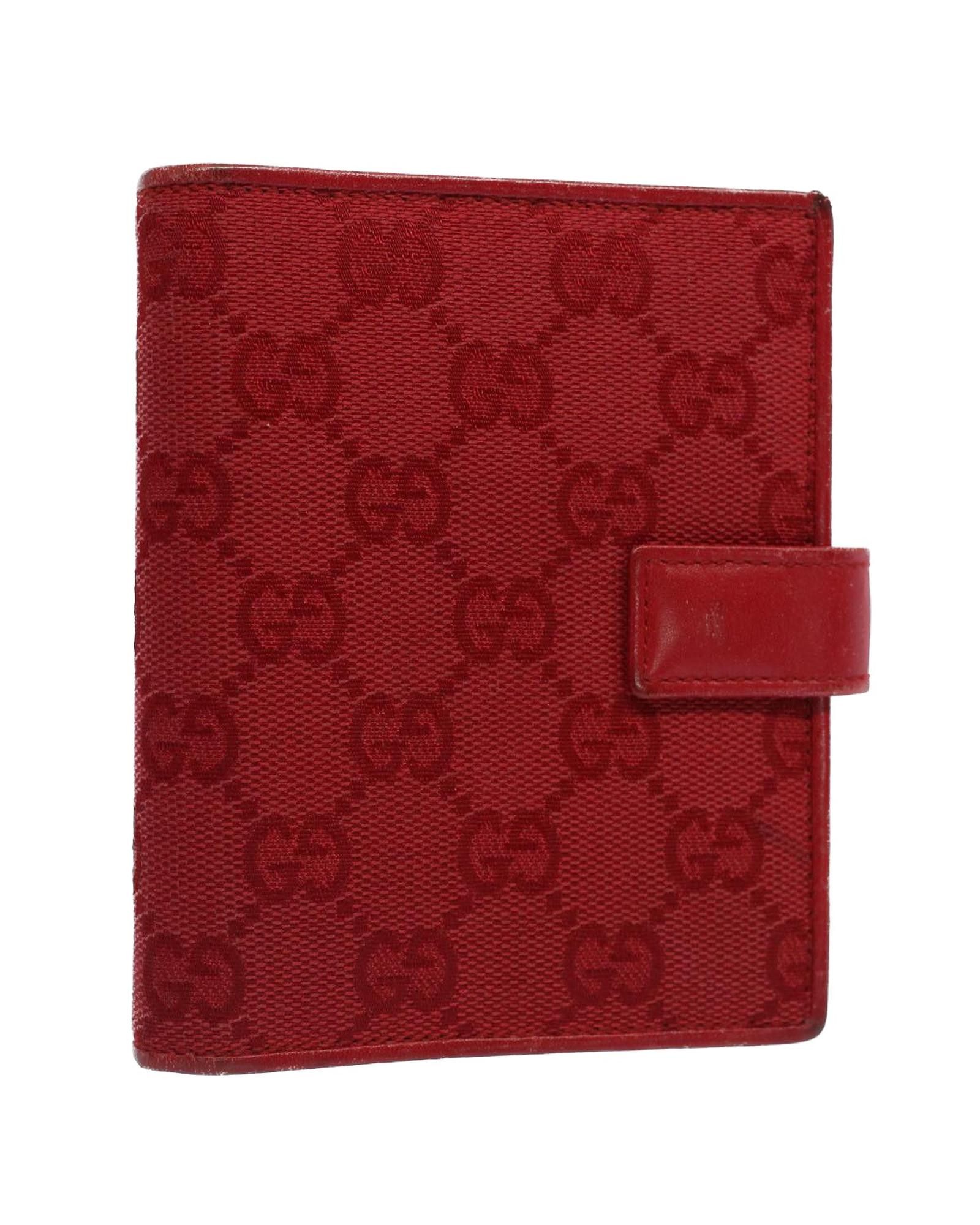 image of Gucci Gg Canvas Day Planner Cover In Red, Women's