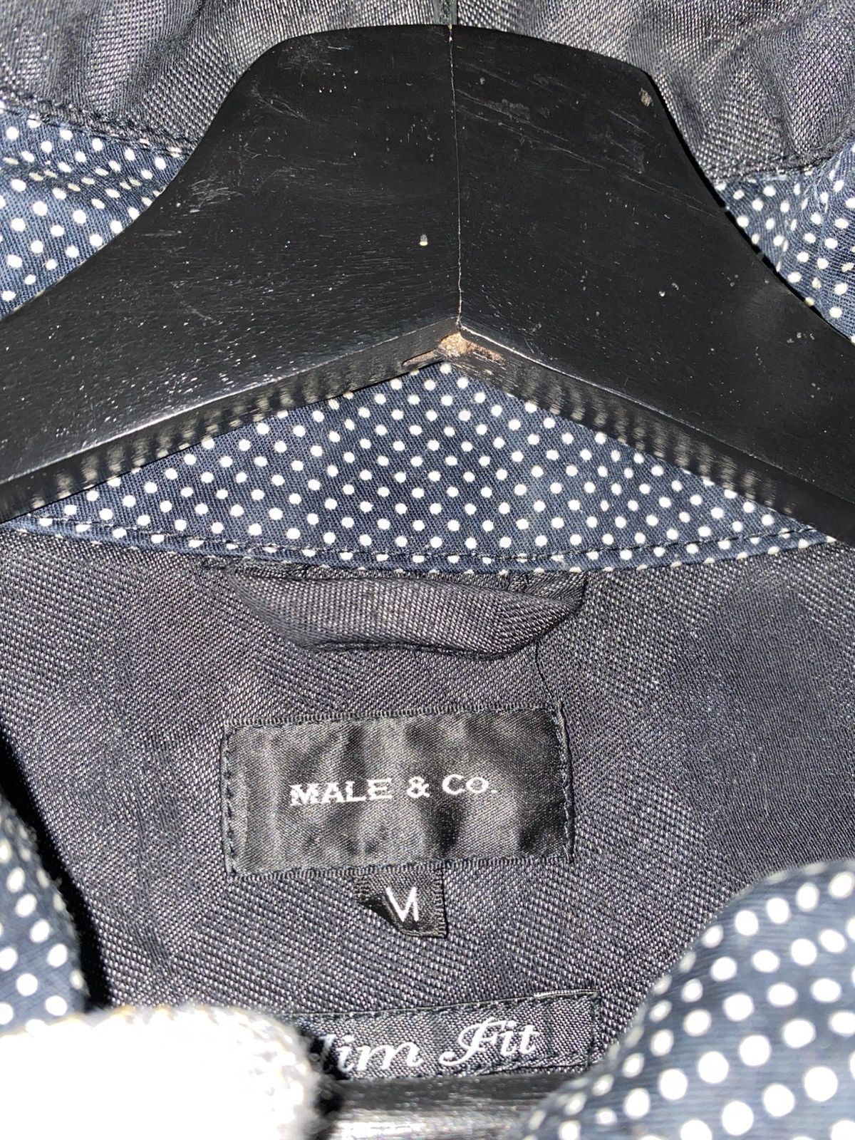 Japanese Brand MALE & CO Black Slim Fit Patterned Utility Jacket – Modern Size US S / EU 44-46 / 1 - 6 Thumbnail