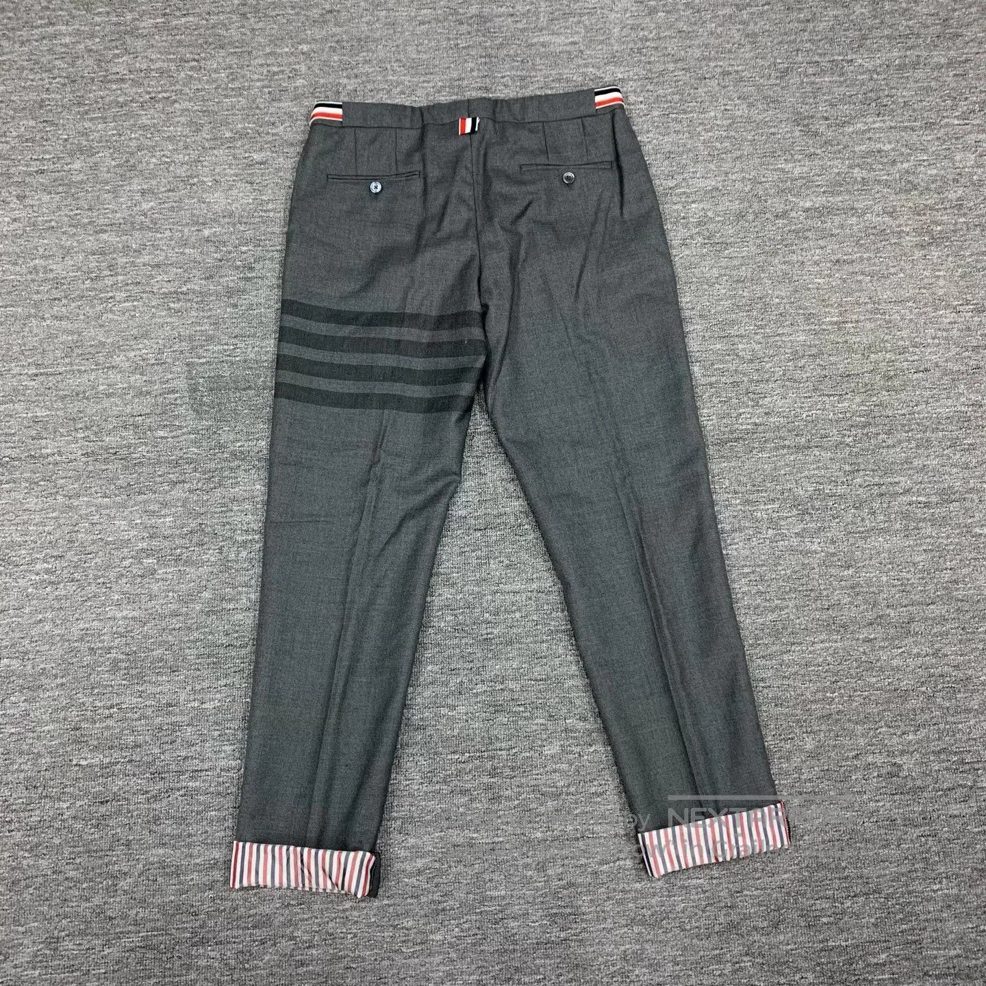 Thom Browne gray striped wool suit trousers by Thom Browne. Size US 30 / EU 46 - 2 Thumbnail
