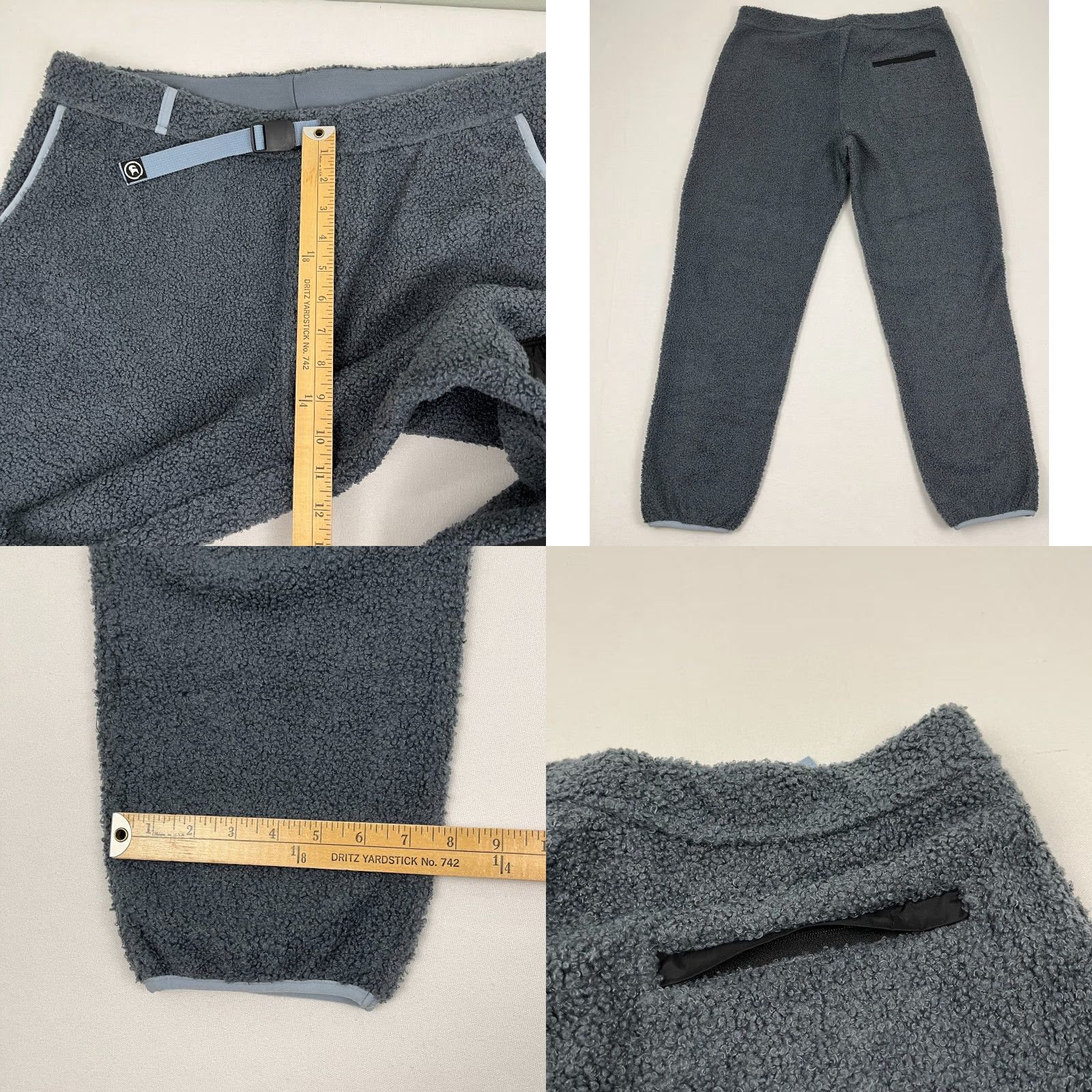 Vintage Backcountry Belted Fleece Jogger Pants Men L 30" Gray Blue Outdoor Hiking Belted, 5-Pocket Design, Regular Fit Size US 33 - 8 Thumbnail