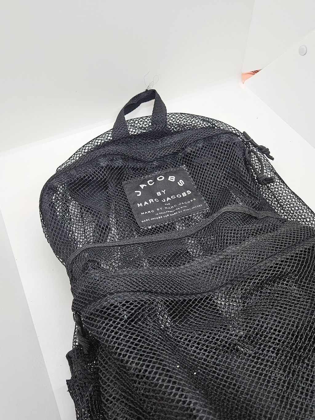 Marc Jacobs Marc Jacobs Black Mesh Backpack Adjustable Strap Zip Closure Size ONE SIZE - 3 Thumbnail