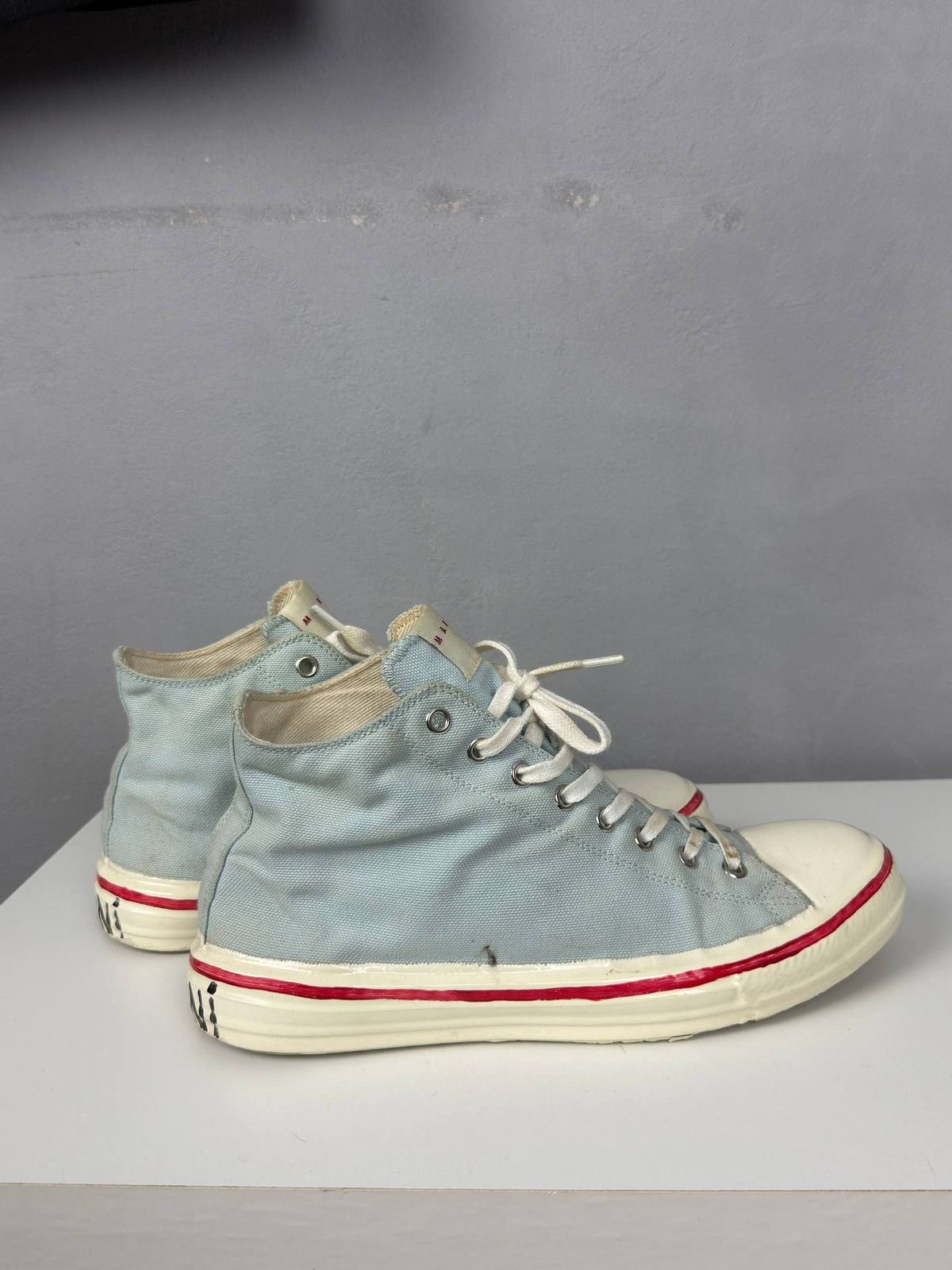 Marni Marni High Top Canvas Sneakers EU 39 Logo Size US 8 / IT 38 - 6 Thumbnail