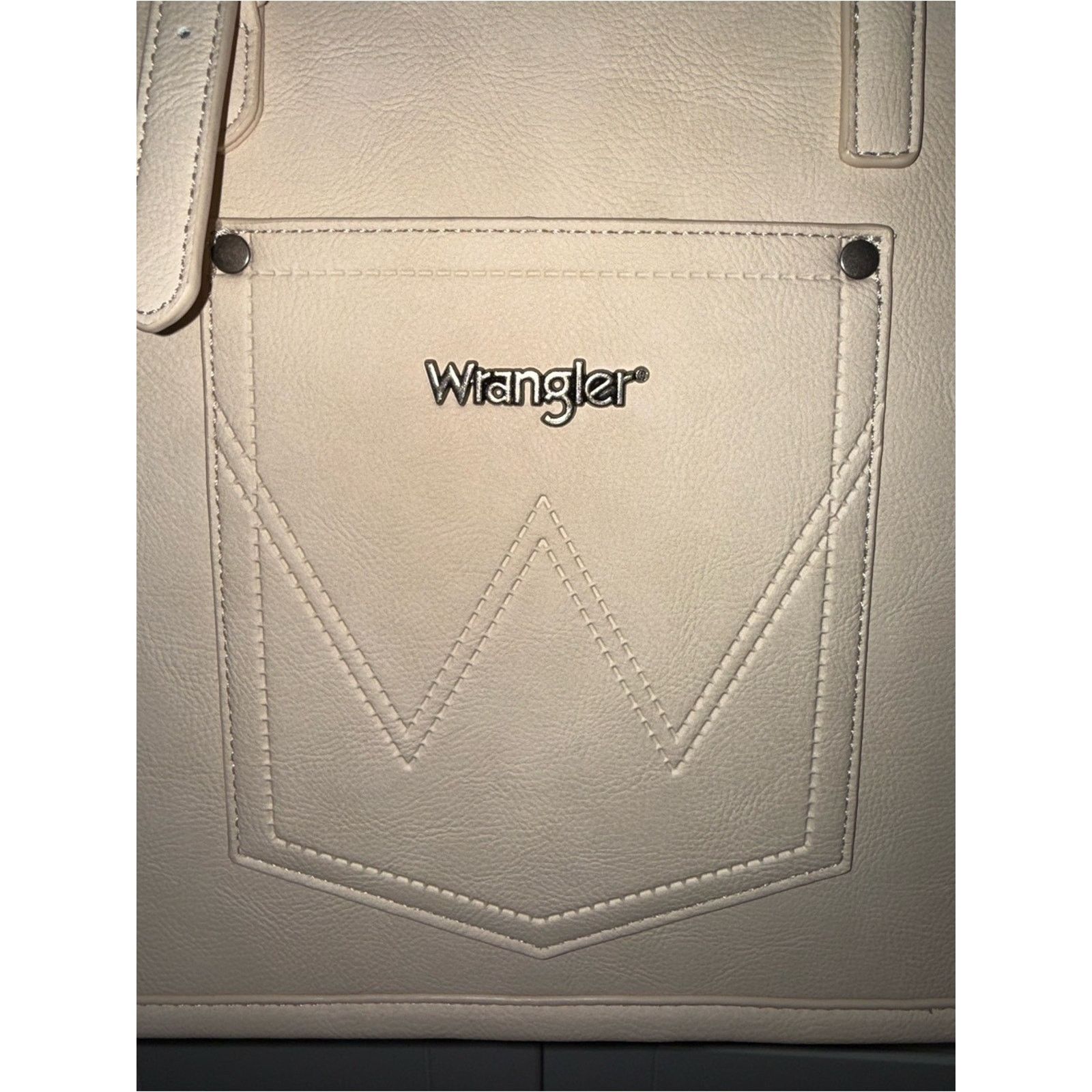 Wrangler Wrangler Beige Aztec Tote Bag WRANGLER LEATHER PATCH POCKET Size ONE SIZE - 7 Thumbnail
