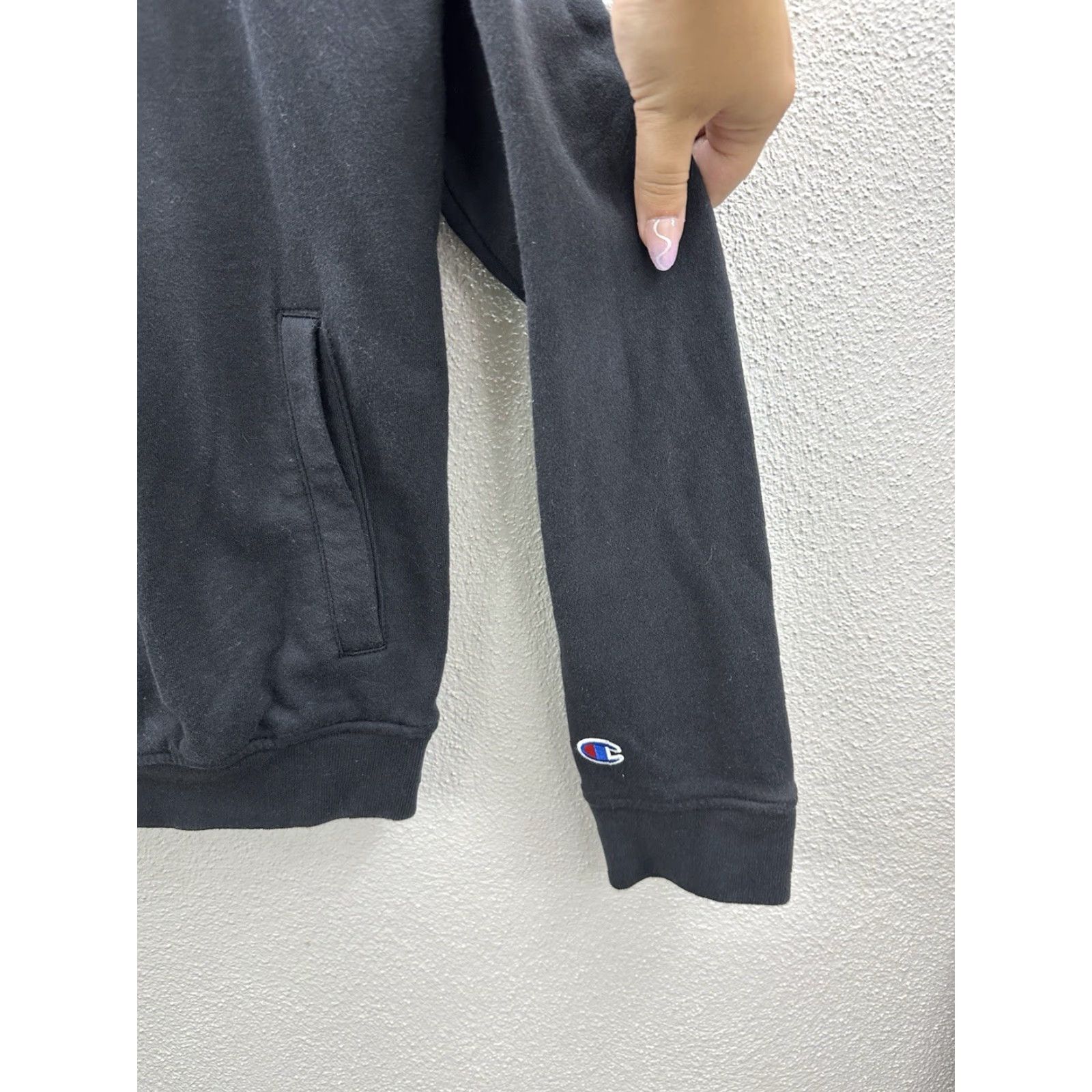 Champion Champion Bomber Jacket Sports 90s Black Snap Up Patch Basketball Men Small VINTAGE Size US S / EU 44-46 / 1 - 4 Thumbnail