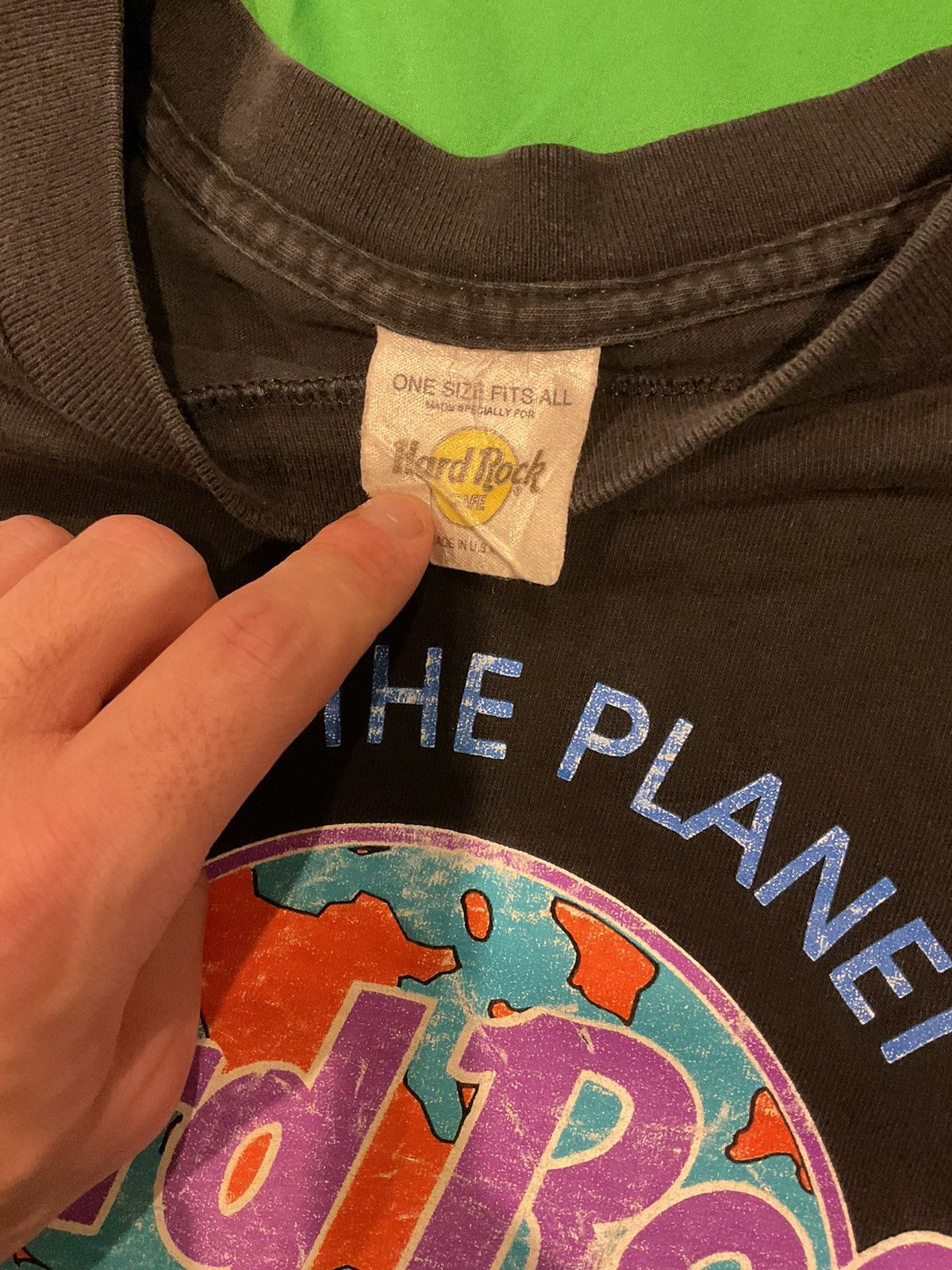 Hard Rock Cafe × Vintage 1990 Hard Rock Cafe New York Earth Day cotton tee Size US L / EU 52-54 / 3 - 2 Thumbnail