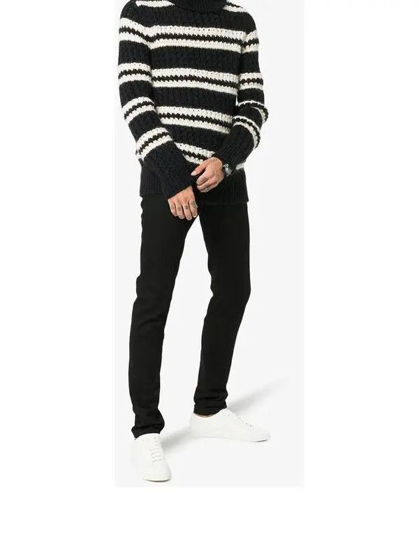 Saint Laurent Paris o1bcso1str0126 Andy Sneakers In Leather in White Size US 12.5 / EU 45-46 - 5 Thumbnail