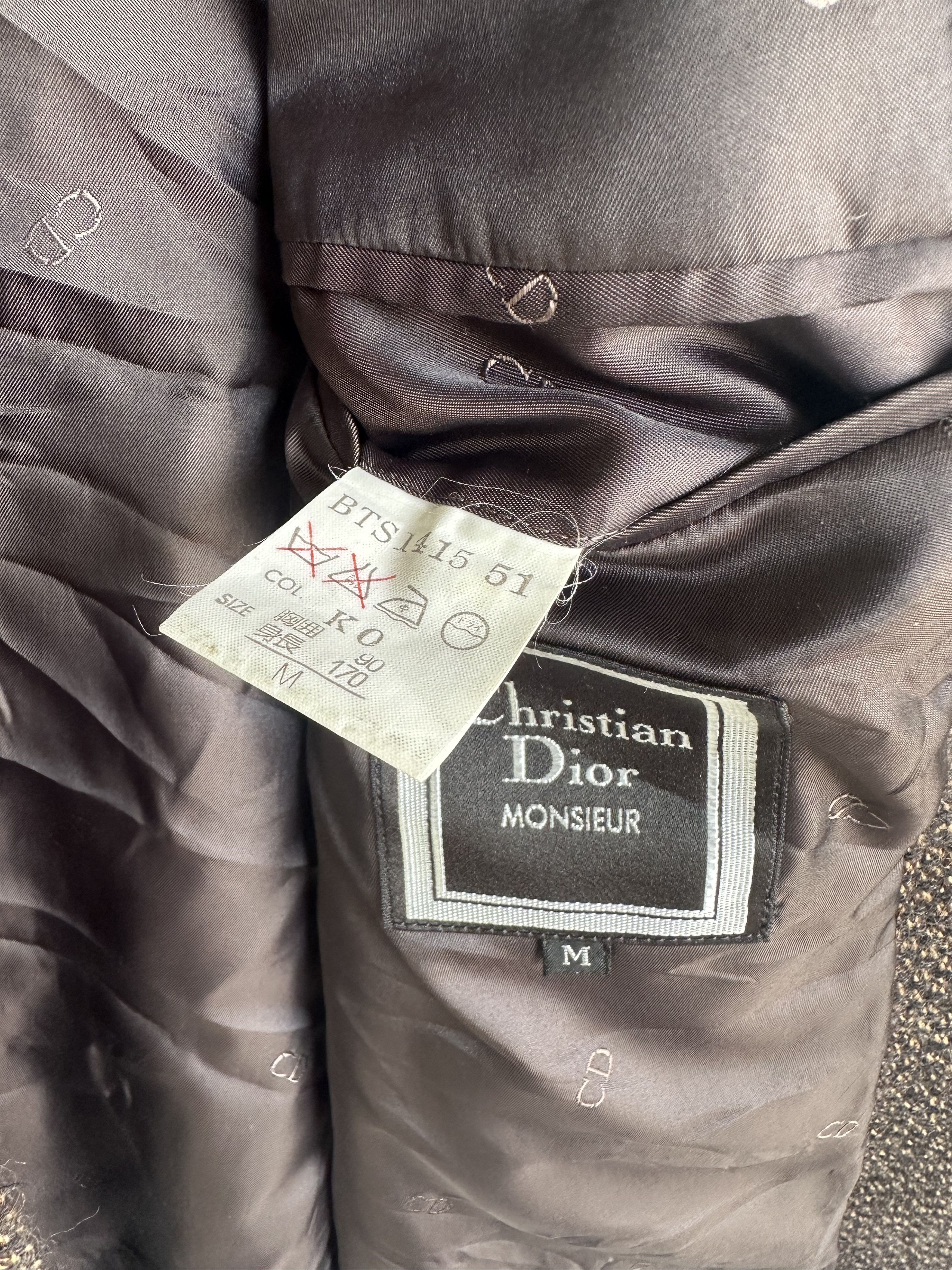Christian Dior Monsieur Vintage 80s Christian Dior Monsieur Tweed Suit Coat Size 40S - 8 Thumbnail