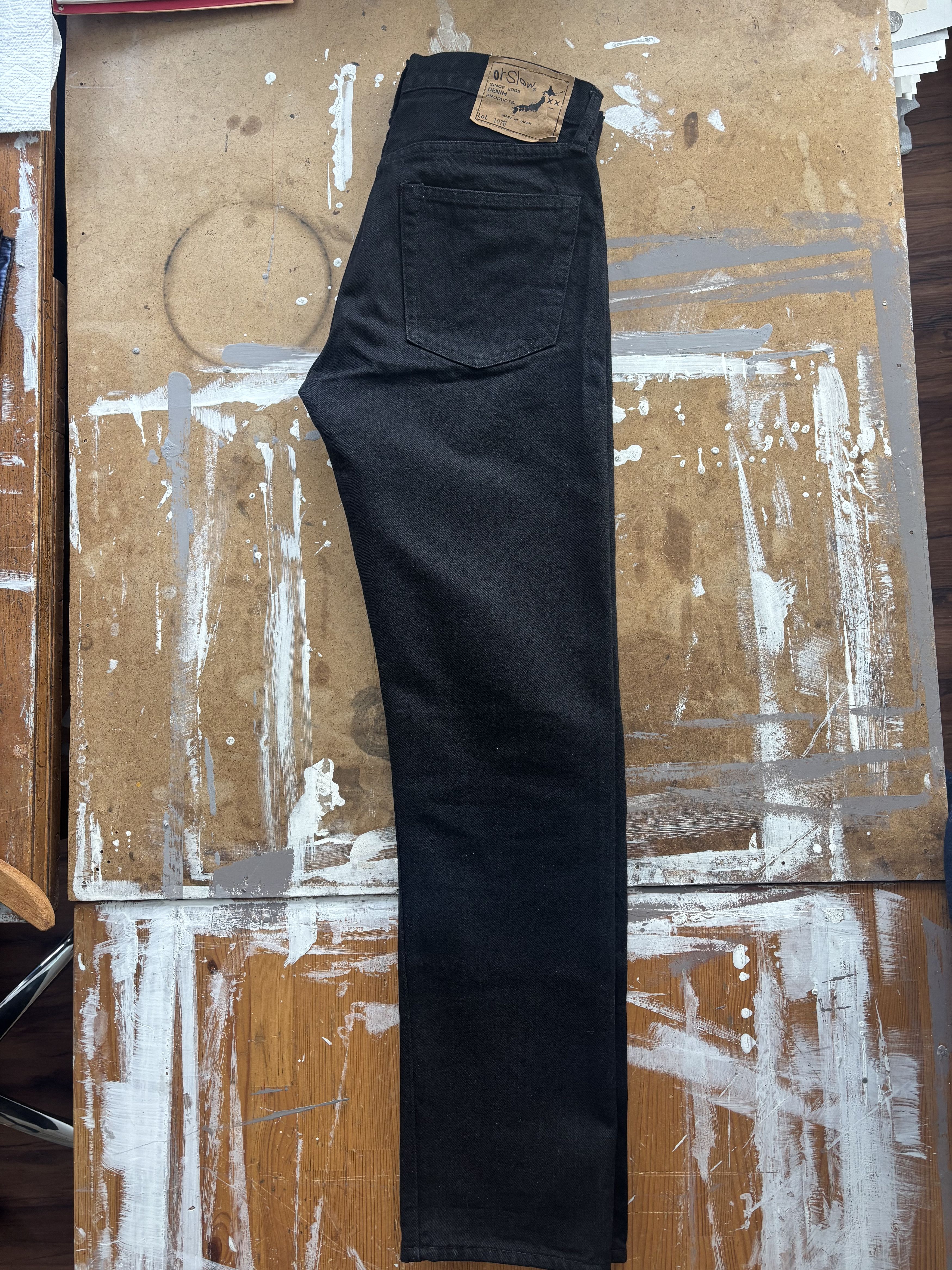 Orslow 107 Ivy Fit Black One Wash Size US 29 - 1 Thumbnail