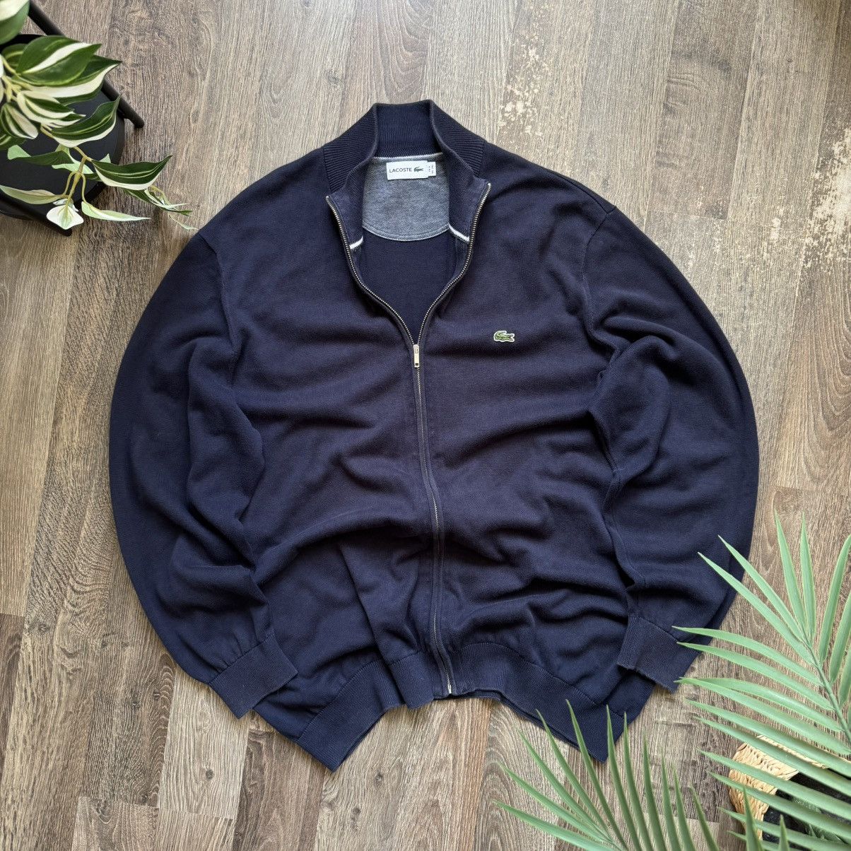 Lacoste Lacoste Navy Zip Sweatshirt Size US XL / EU 56 / 4 - 1 Thumbnail