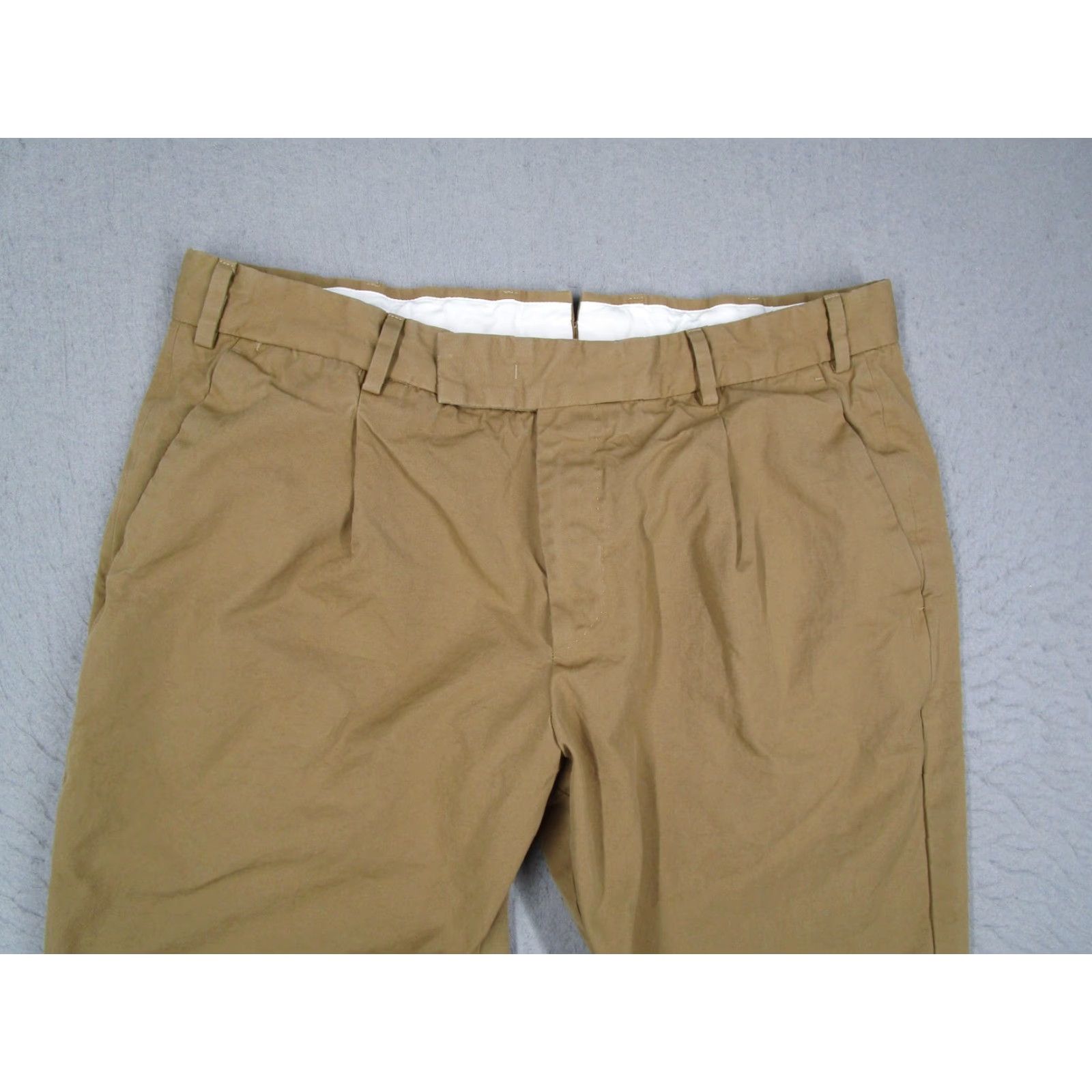 PT Torino PT Torino Pants Mens 36x27 Beige Rebel Fit Pleated Chino Cotton Cuffed Tapered Size US 36 / EU 52 - 2 Thumbnail