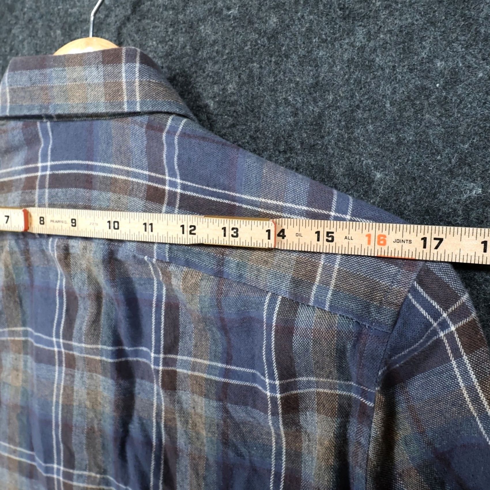 Joseph Abboud Joseph Abboud Button Up Shirt Mens Small Blue Plaid Long Sleeve Cotton Size US S / EU 44-46 / 1 - 6 Thumbnail