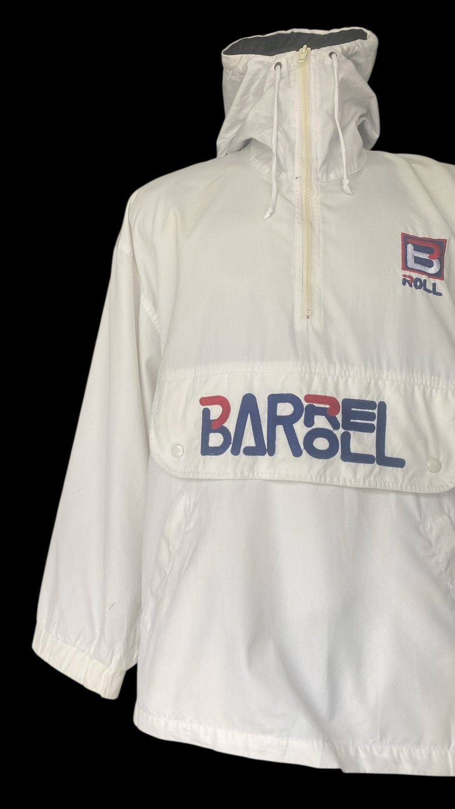 Japanese Brand Vintage BARREL ROLL Hoodie Anorak Cotton White Size US M / EU 48-50 / 2 - 3 Thumbnail