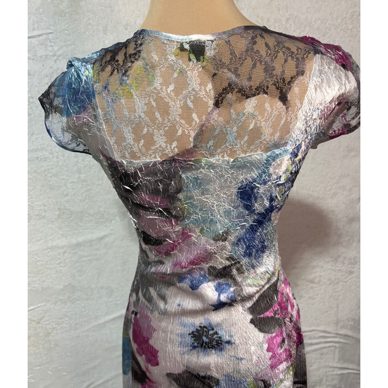 Other KOMAROV Women’s PETITE Chiffon Lace & Charmeuse Dress | M Size M / US 6-8 / IT 42-44 - 4 Thumbnail