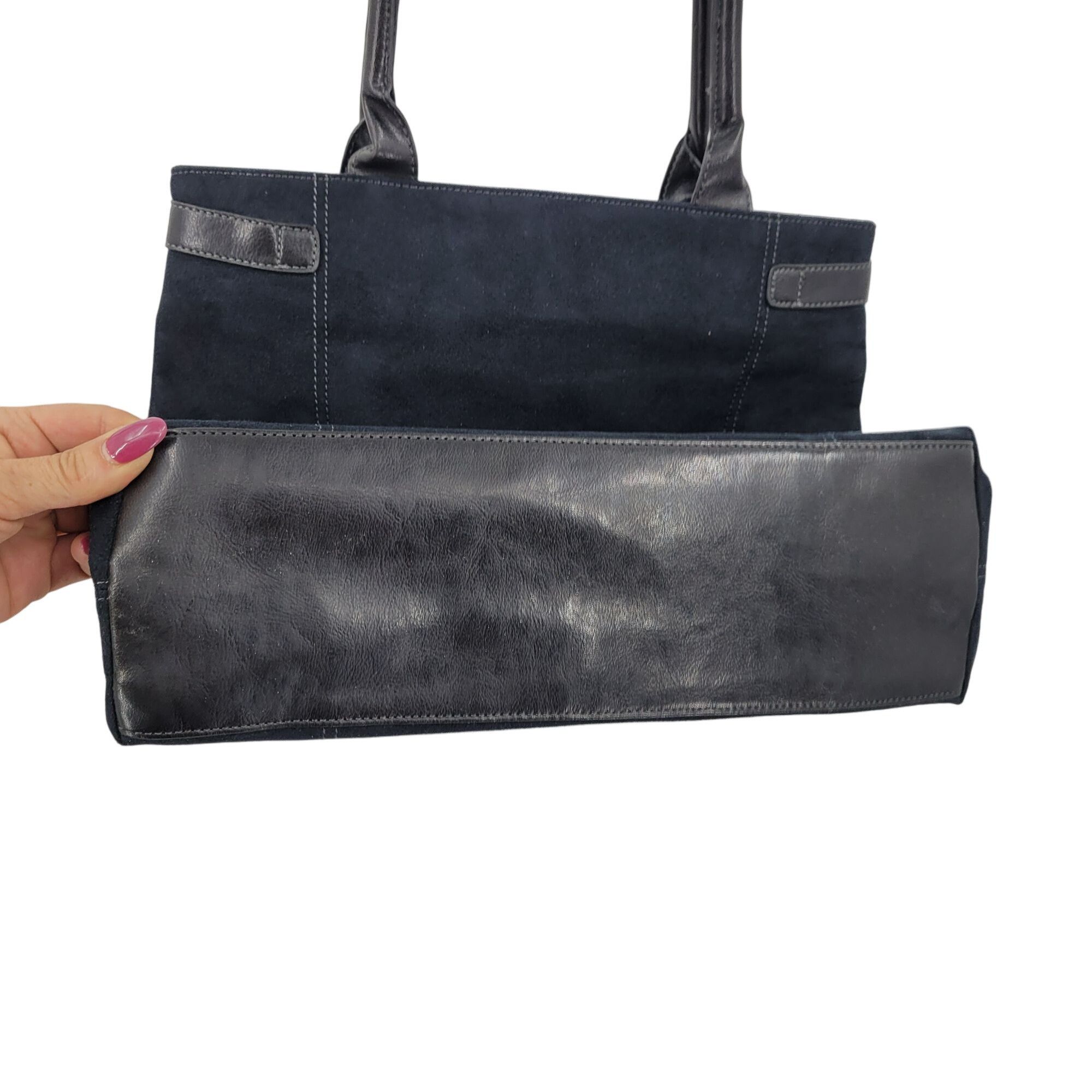 Kenneth Cole Kenneth Cole Black Suede Top Handle Tote & Mini Bag Wallet C Size ONE SIZE - 12 Thumbnail