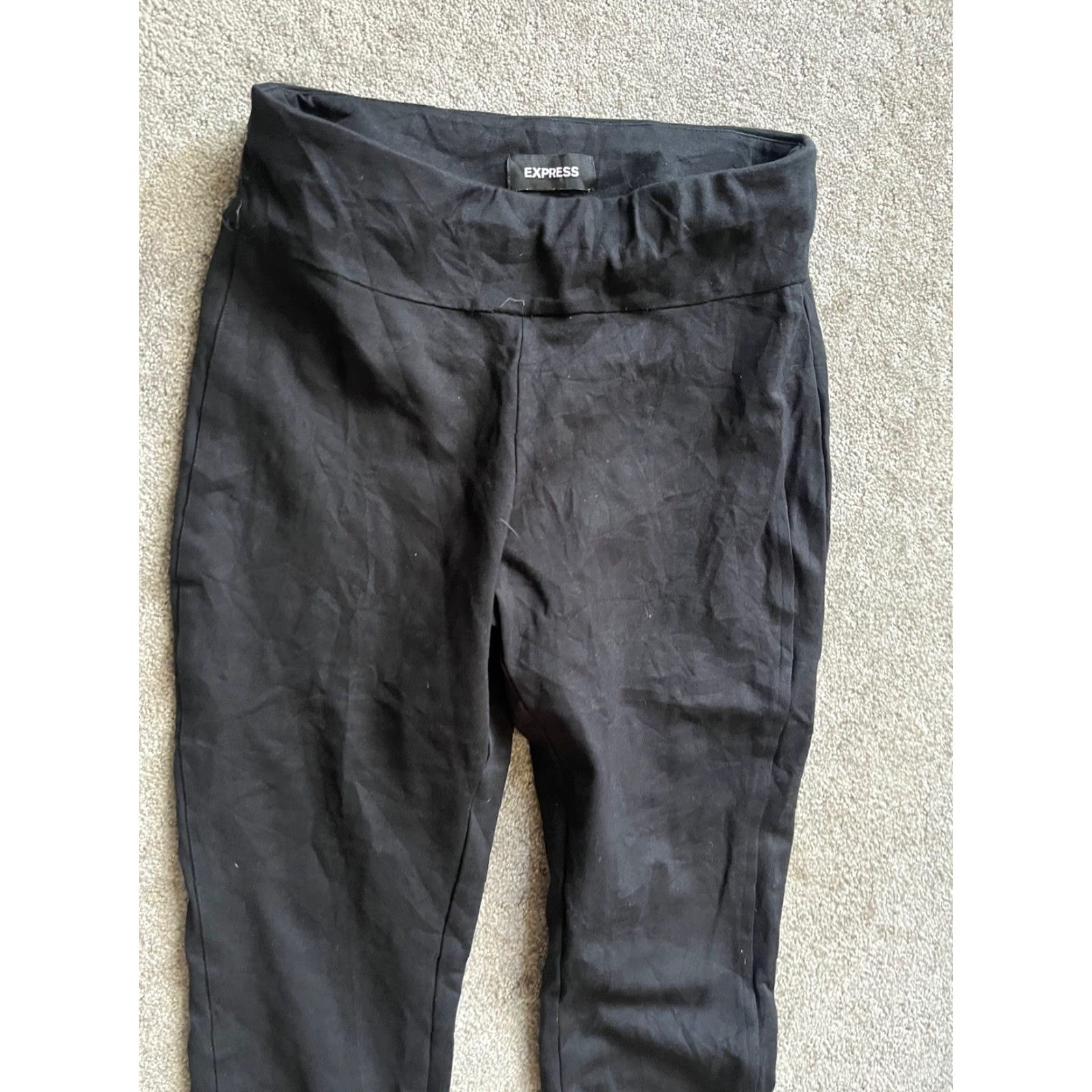 Express Express Women's Leggings Mid Rise Ankle Black Size S Stretch Activewear Tights Womens Size 28" / US 6 / IT 42 - 2 Thumbnail