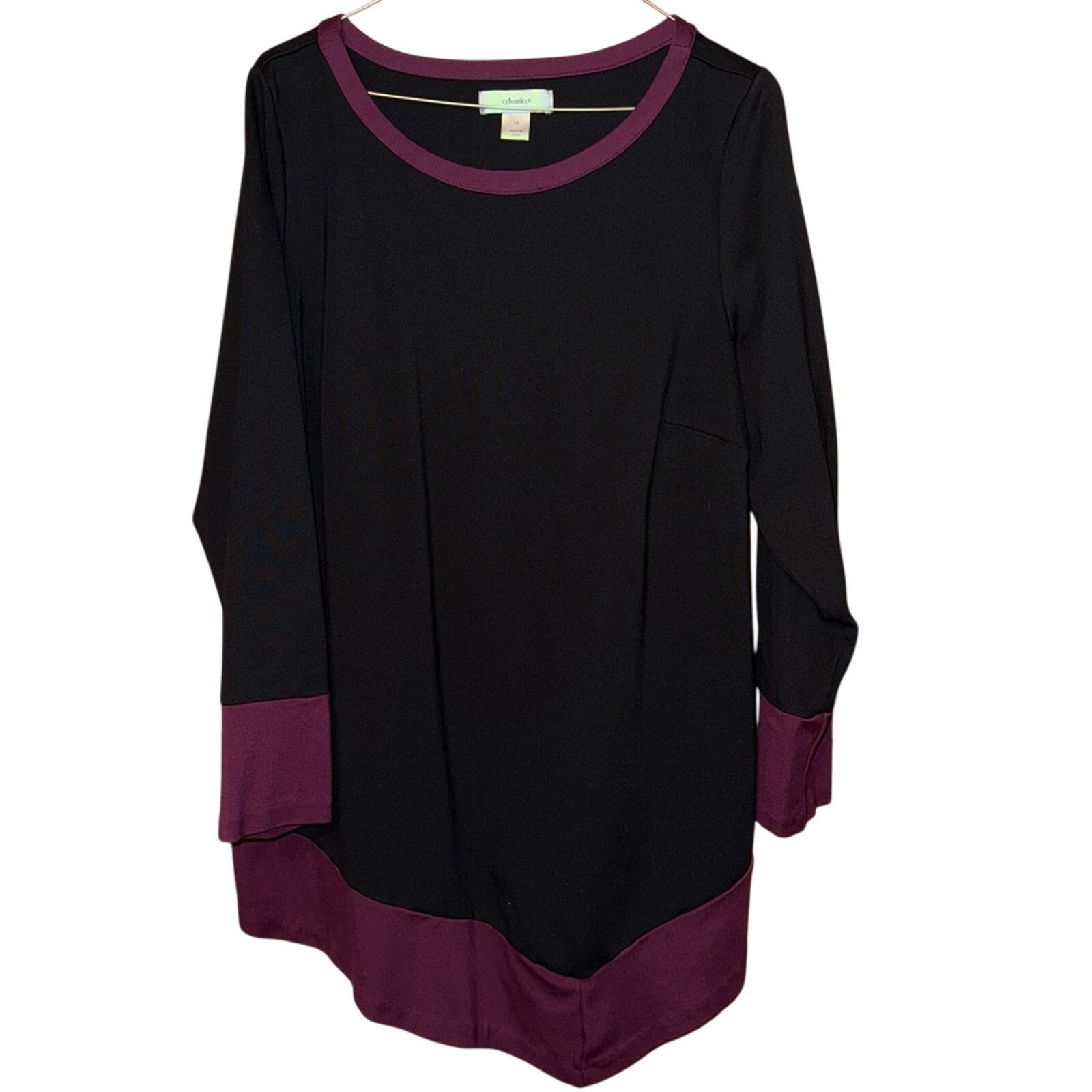 Other CJ Banks Black and Purple Women's Top Size 1X Size XL / US 12-14 / IT 48-50 - 1 Thumbnail