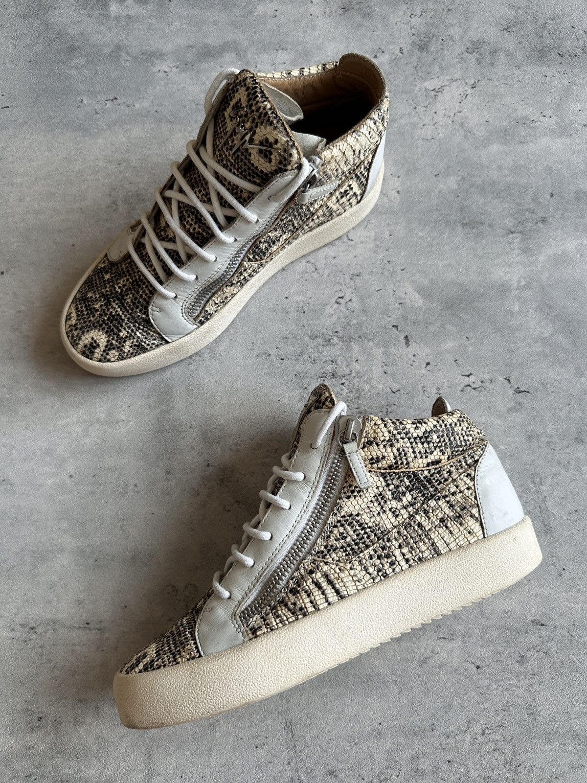 Giuseppe Zanotti KRISS PYTHON HIGH TOP SNEAKERS Size US 8 / EU 41 - 11 Thumbnail