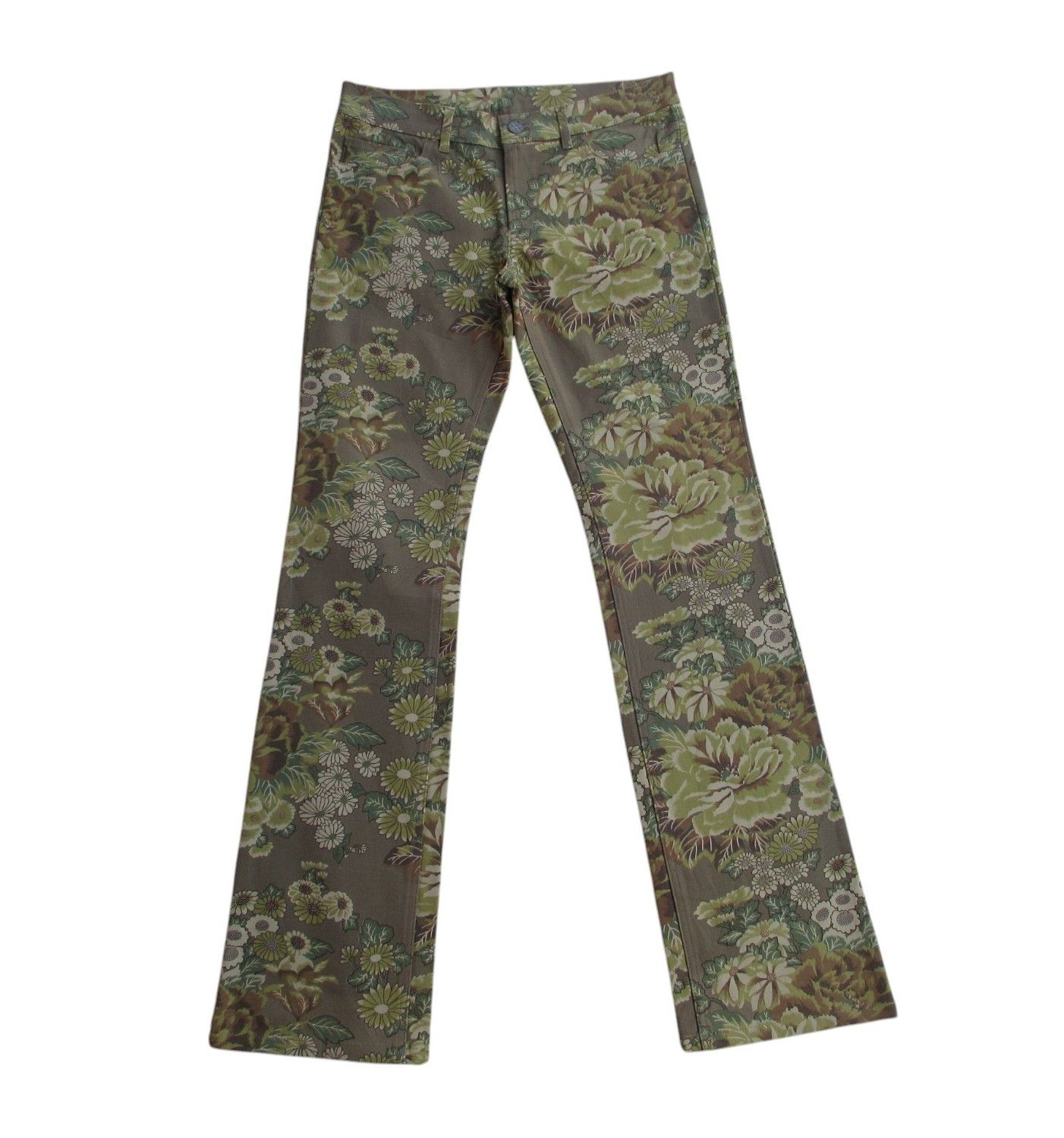 Japanese Brand FLARED JAPANESE CHEALSEA OLD FLORAL ABSTRACT LOWRISE SLIM Size US 28 / EU 44 - 11 Thumbnail