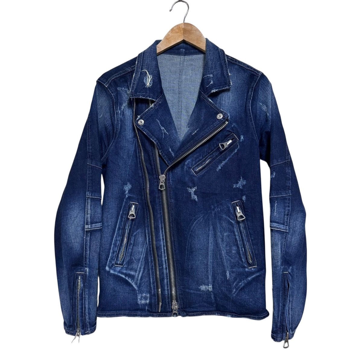 semanticdesign Semantic Design Denim Biker Jacket Distressed Size US M / EU 48-50 / 2 - 1 Thumbnail