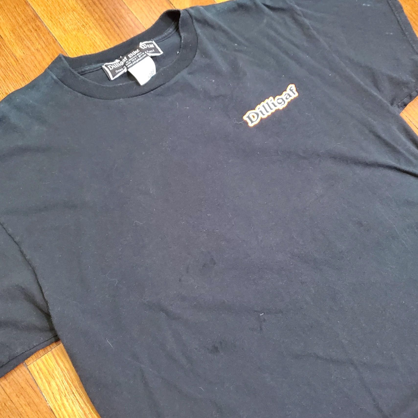 Other Dilligaf Bike Wear Shirt Mens L Black Graphic Print Biker T-Shirt Funny Adult Humor My Other Ride Has Tits! Size US L / EU 52-54 / 3 - 4 Thumbnail