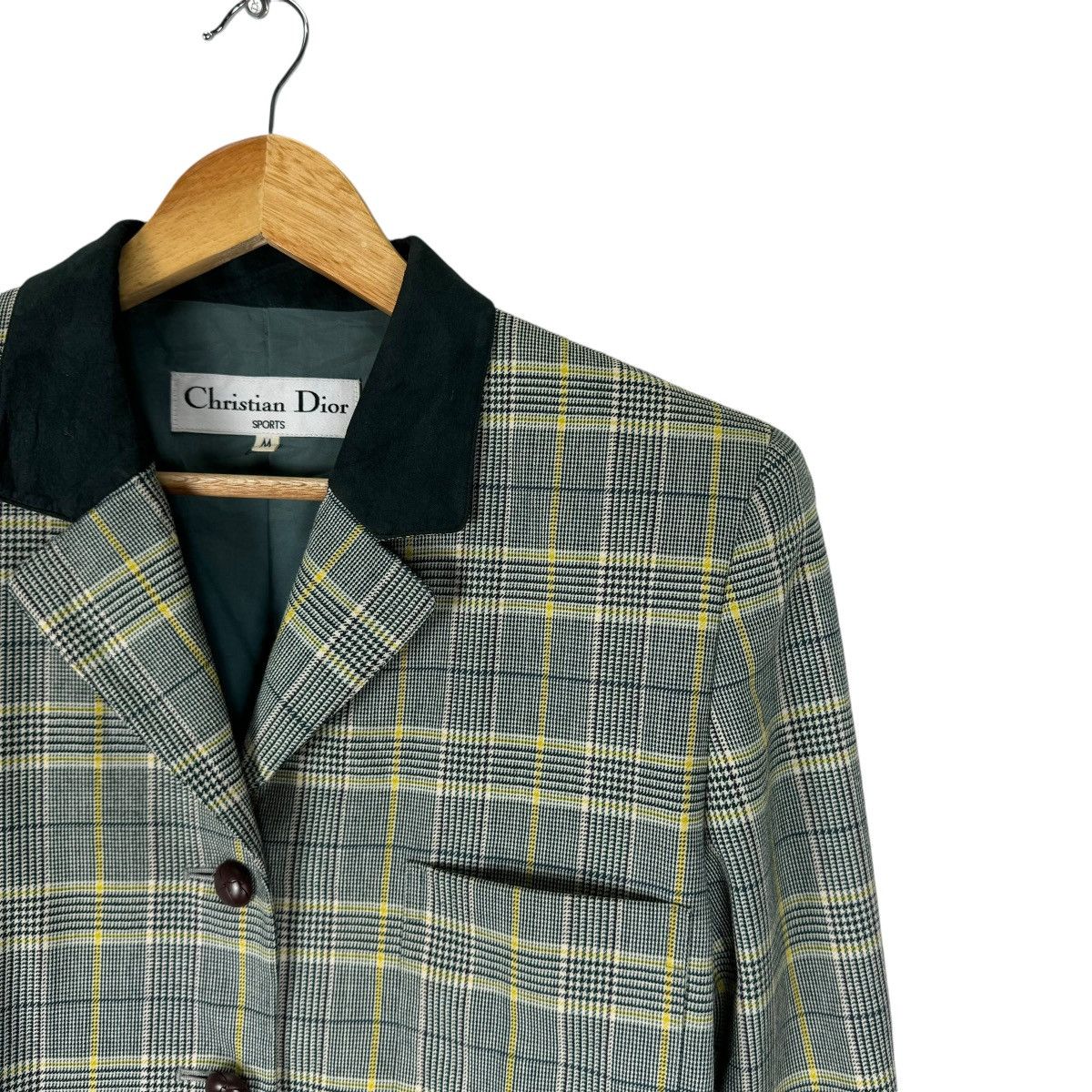 Christian Dior Monsieur ☀️CHRISTIAN DIOR PLAID TARTAN BELT JACKET Size M / US 6-8 / IT 42-44 - 3 Thumbnail