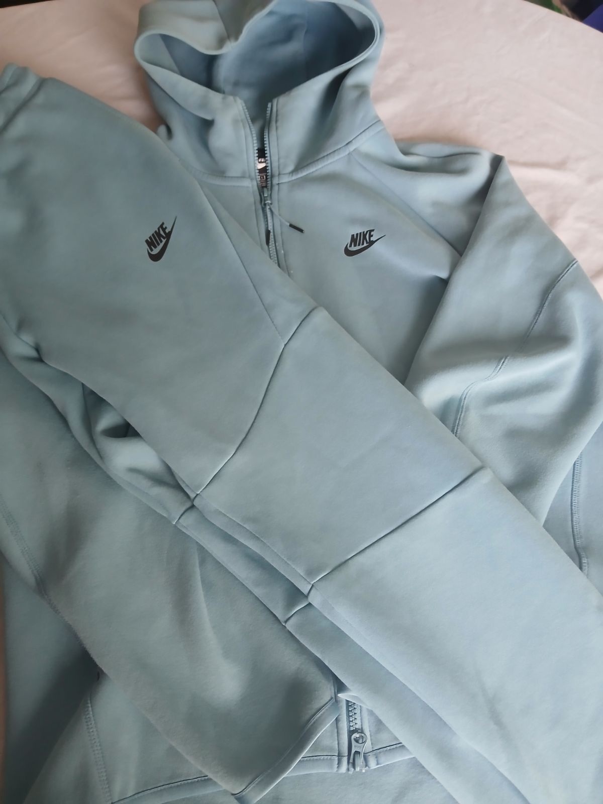 Nike Nike Tech Fleece Baby Blue OG Rare Large Zip Up Hoodie Size US L / EU 52-54 / 3 - 1 Thumbnail