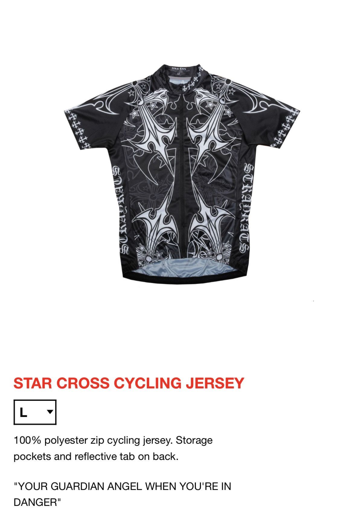 Stray Rats STRAY RATS “STAR CROSS CYCLING JERSEY” Size US L / EU 52-54 / 3 - 2 Thumbnail