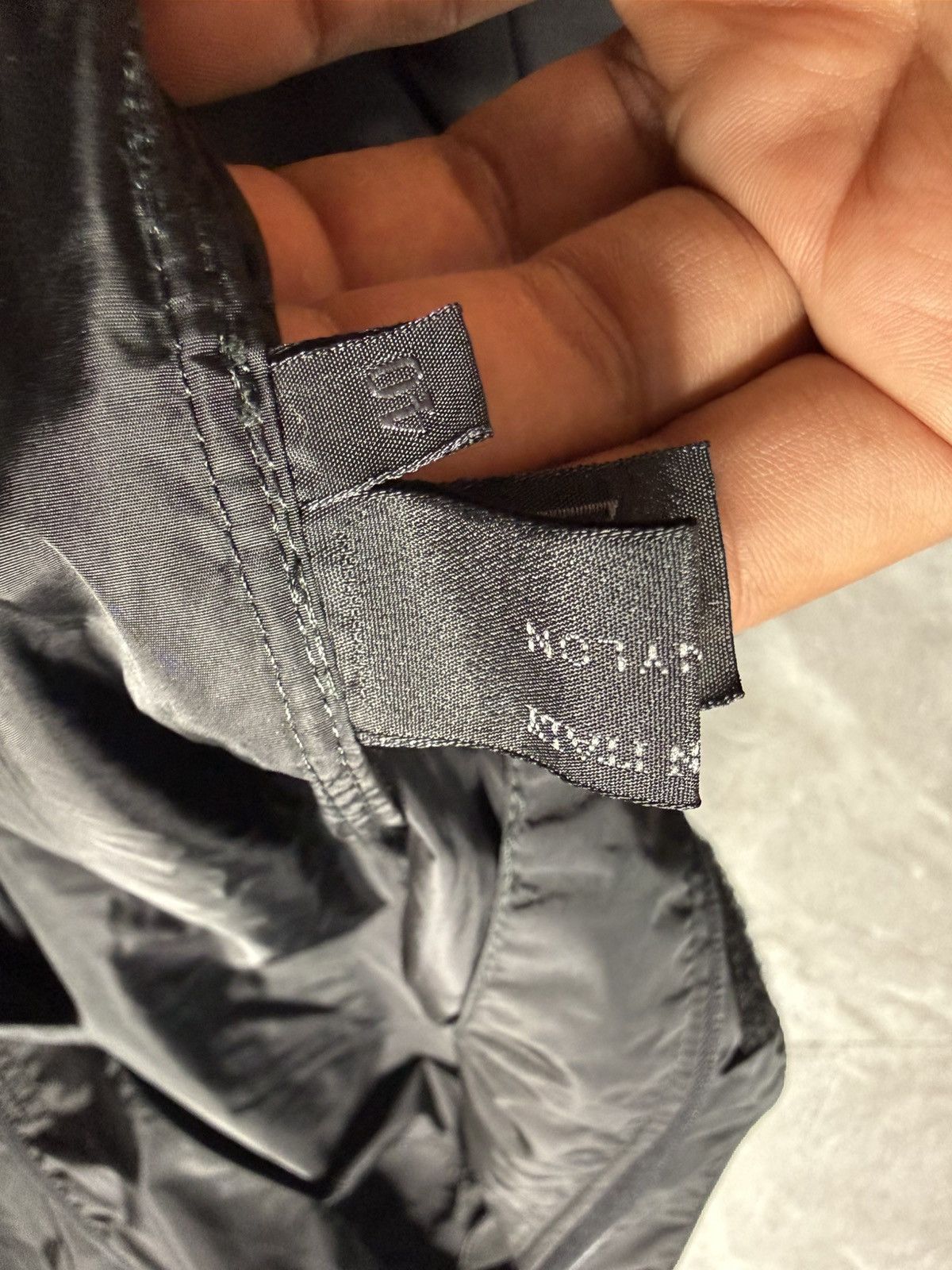 Prada Vintage Prada Nylon Long Coat W 2 Way Zip & Velcro Closure Size US XXS / EU 40 - 12 Thumbnail
