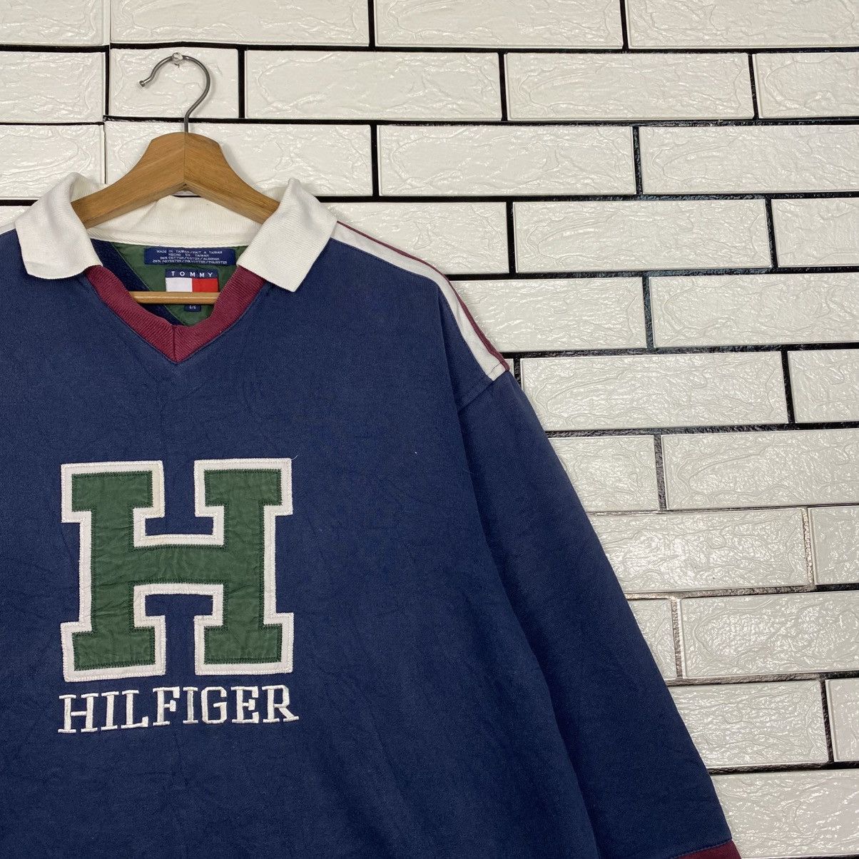 Japanese Brand 📌Vintage Polo Rugby Collar Sweatshirt Tommy Hilfiger Rare Size US L / EU 52-54 / 3 - 7 Thumbnail